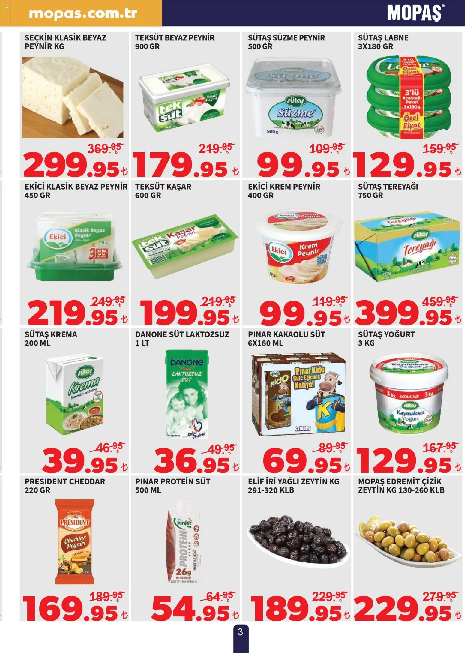 Mopaş Katalog - 20.12.2025 tarihinden itibaren geçerlidir | Sayfa: 3 | Ürünler: Peynir, Ekici, Krema, Zeytin
