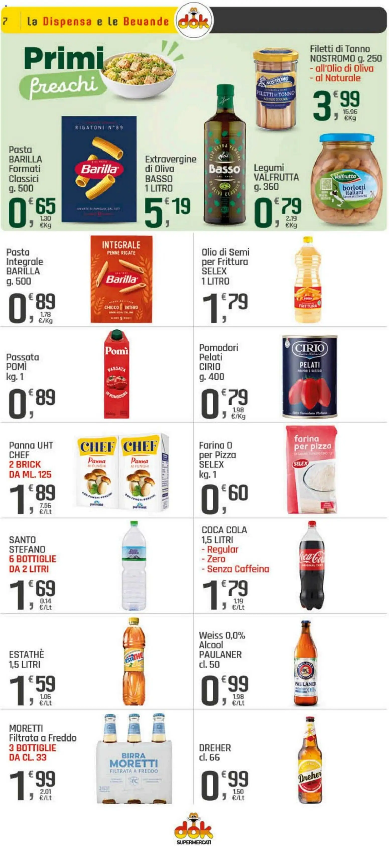 Volantino DOK del 20.04.2026 | Pagina: 7 | Prodotti: Pizza, Pomodoro, Farina, Coca Cola