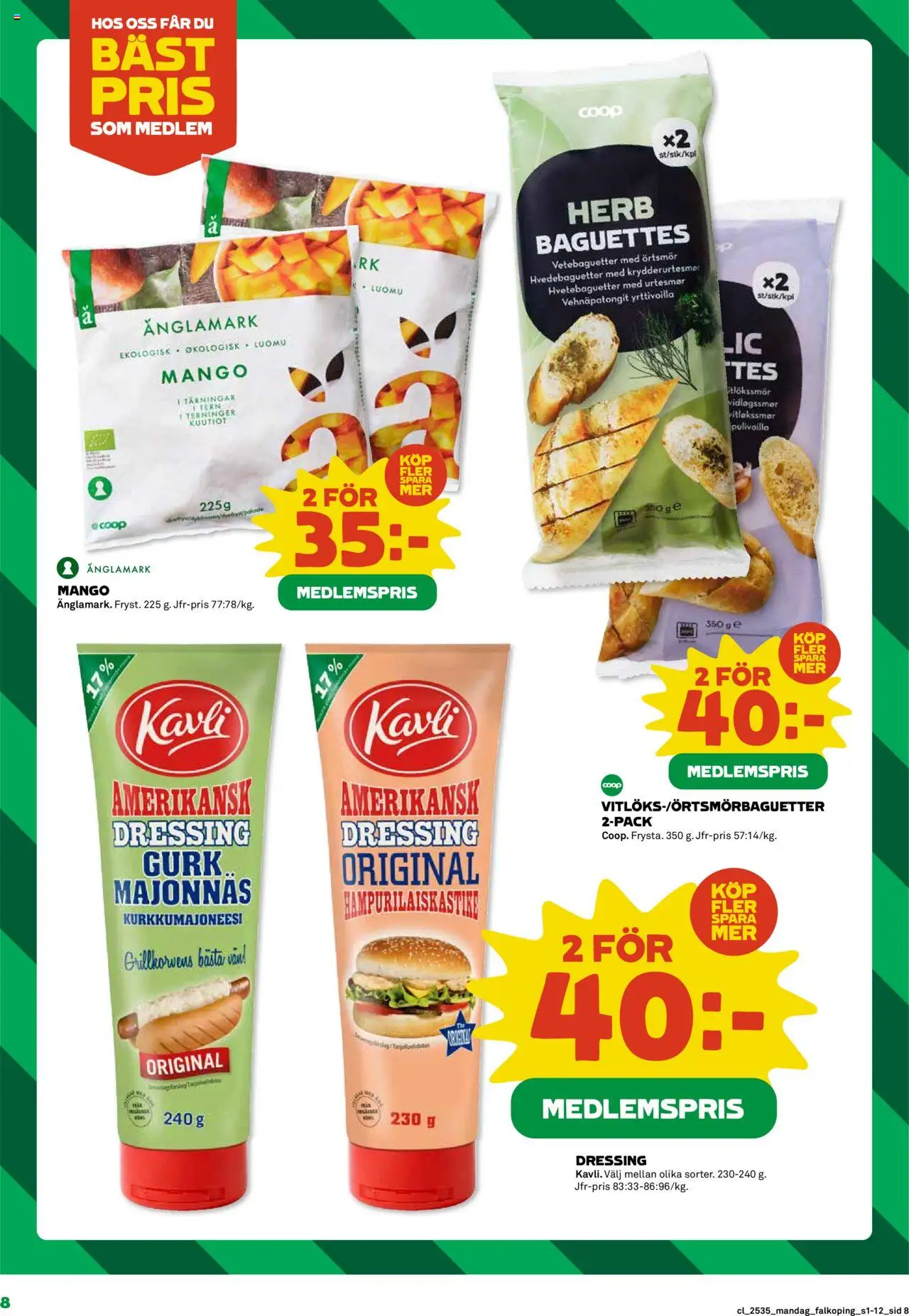 Coop reklamblad aktuell från 25.08.2025 | Sida: 8 | Produkter: Majonnäs, Mango