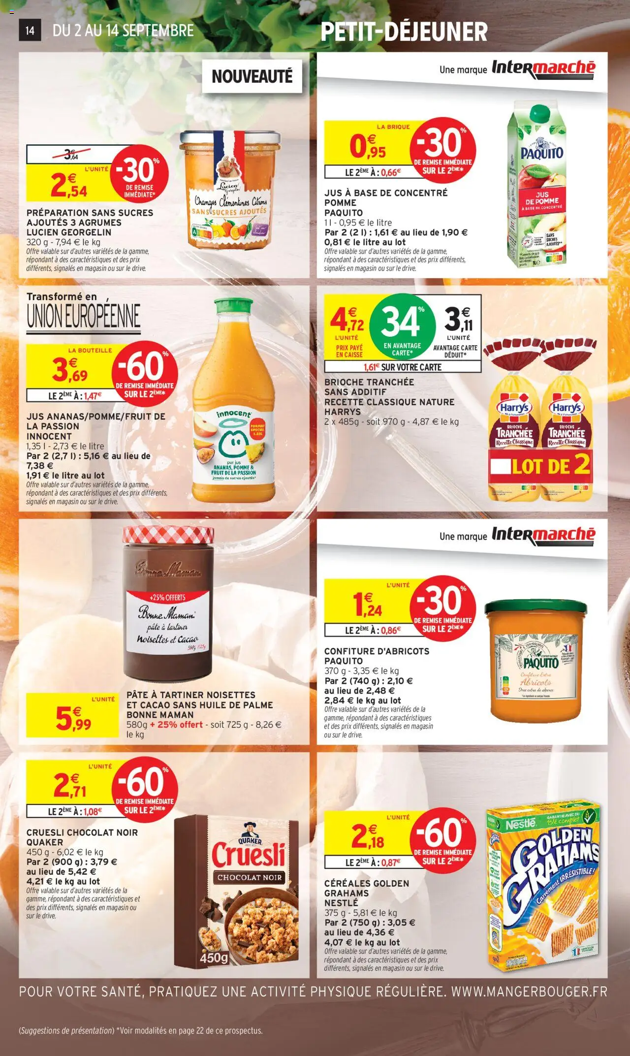  | Page: 14 | Produits: Fruit de la passion, Pâte à tartiner, Abricots, Oranges
