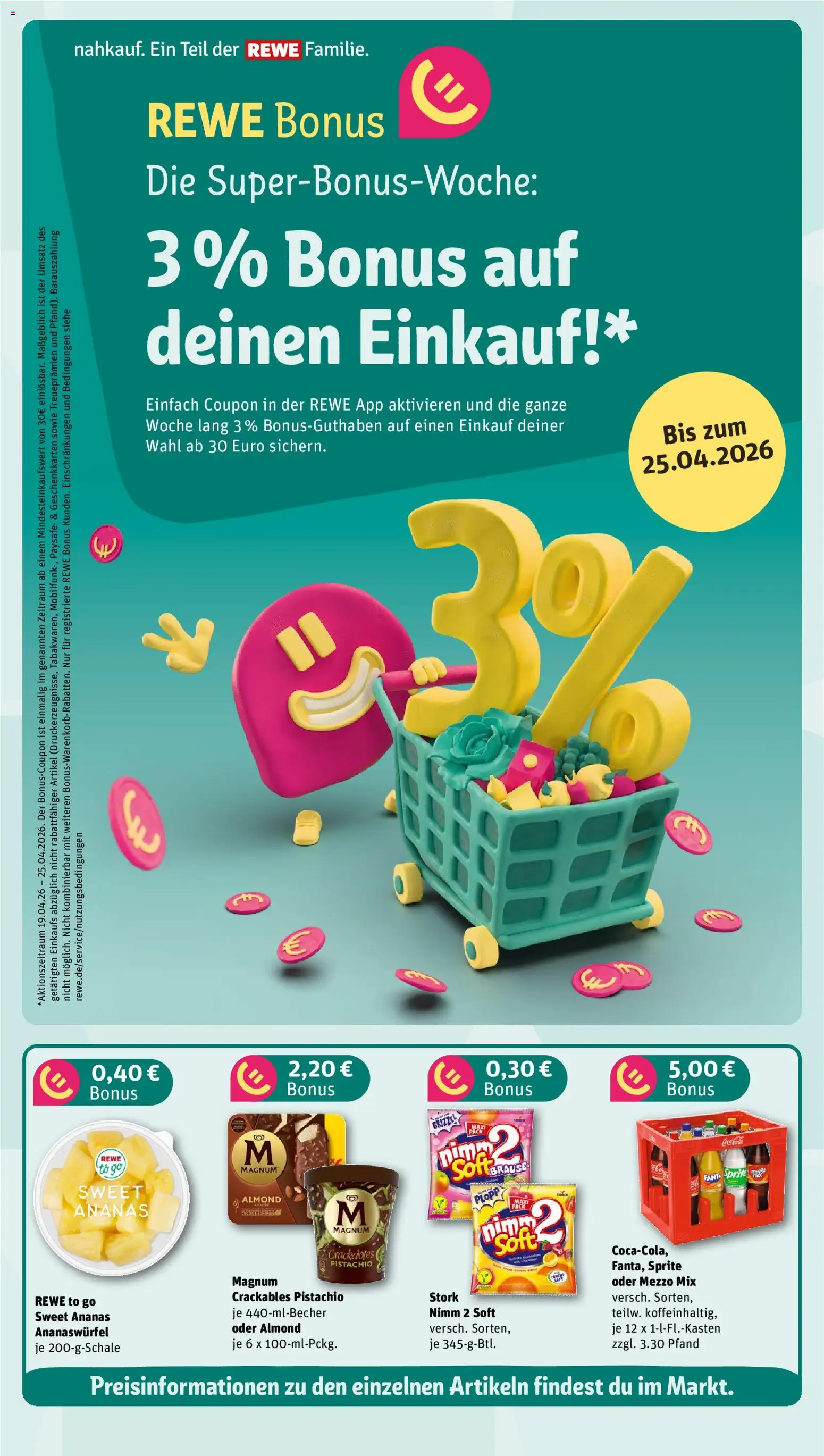 Nahkauf Prospekt – gültig ab 20.04.2026 | Seite: 4 | Produkte: Mezzo mix, Sprite, Ananas, Oder mezzo mix
