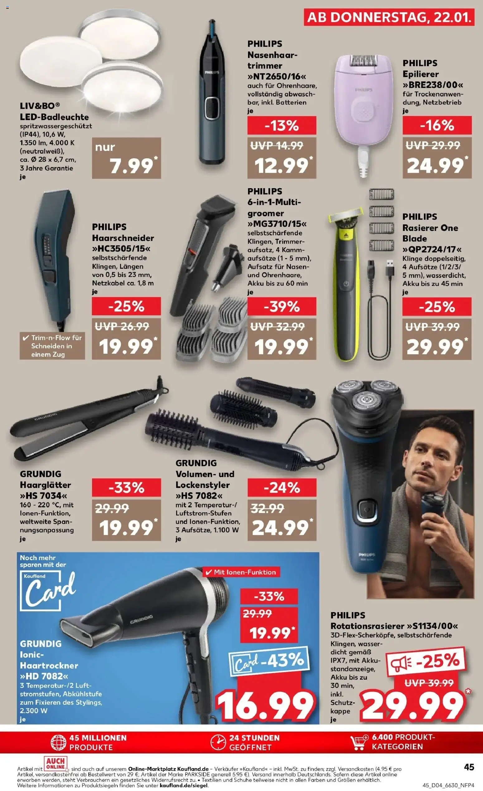 Kaufland prospekt Höchstadt	 – gültig ab 22.01.2026 | Seite: 61 | Produkte: Philips, Rasierer, Epilierer, Kappe