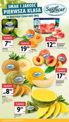 Intermarche Gazetka od 26.06.2025 | Strona: 14 | Produkty: Brzoskwinia, Limonka, Nektarynka, Melon