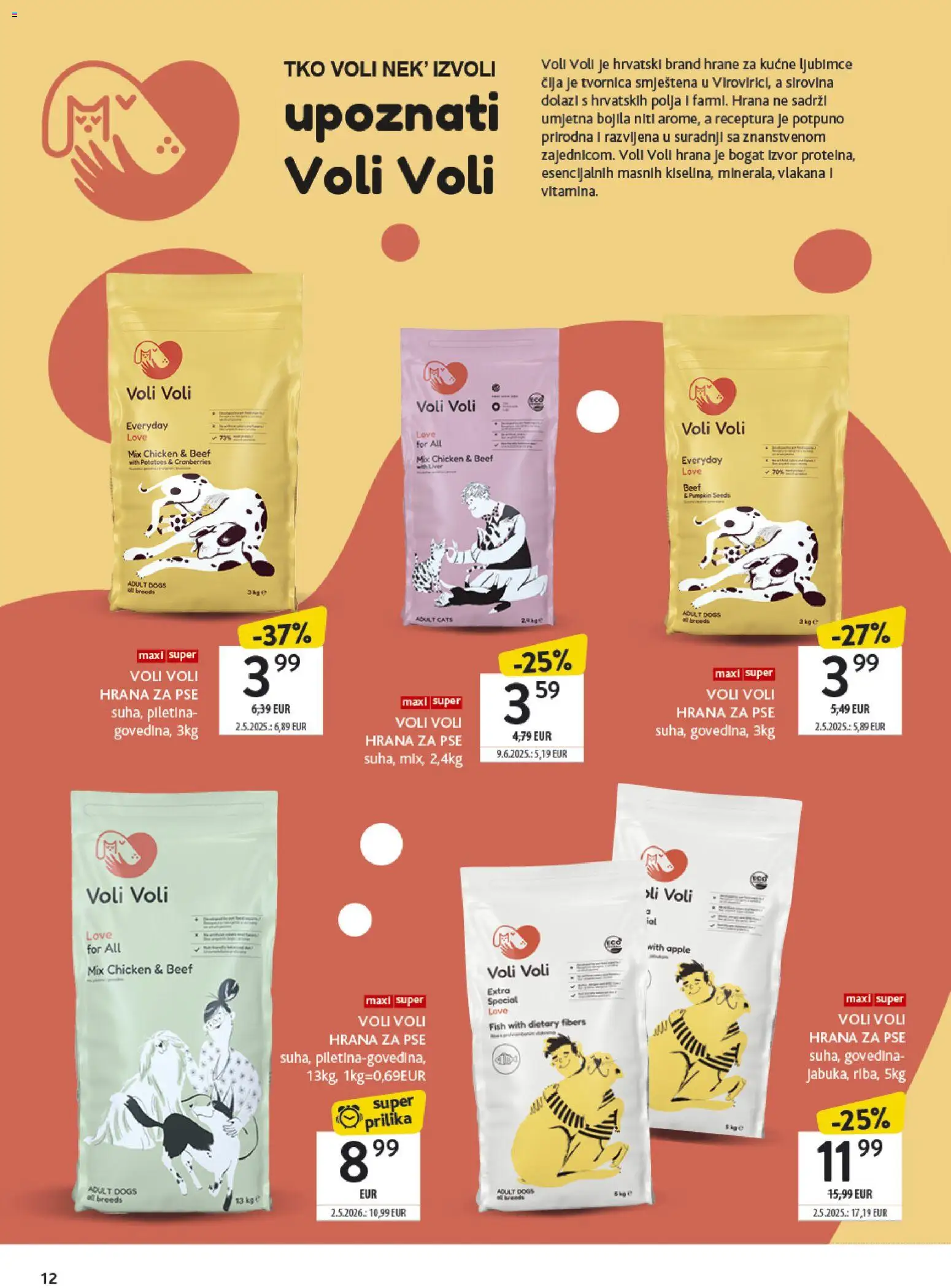 Konzum katalog | vrijedi od 13.04.2026 | Stranica: 12 | Proizvodi: Piletina, Hrana za pse, Govedina