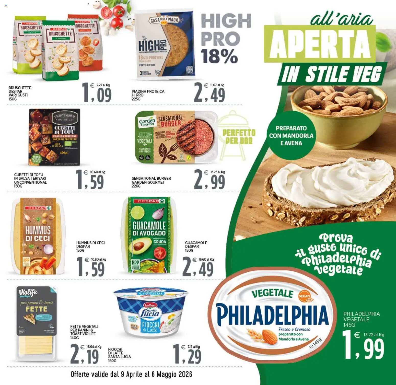 Volantino Interspar del 09.04.2026 | Pagina: 19 | Prodotti: Avocado, Latte, Tofu, Piadina