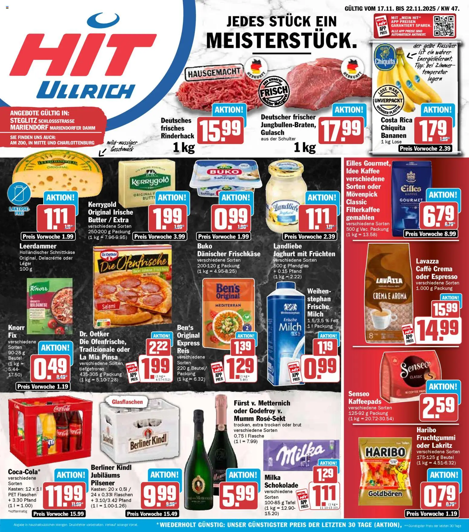 HIT - Berlin – gültig ab 17.11.2025 | Seite: 1 | Produkte: Lavazza, Joghurt, Kaffee, Schokolade