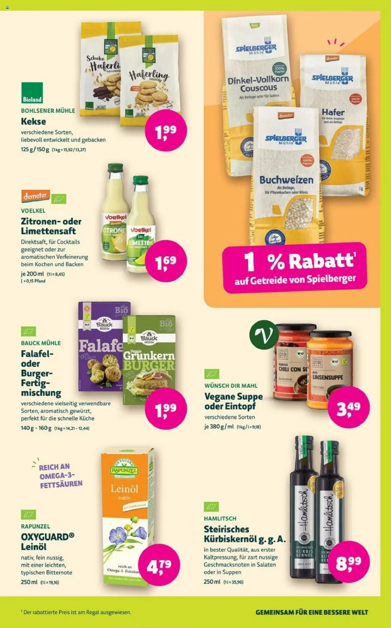 Denns BioMarkt Angebote – gültig ab 24.09.2025 | Seite: 9 | Produkte: Kürbiskernöl, Küche, Getreide, Zitronen
