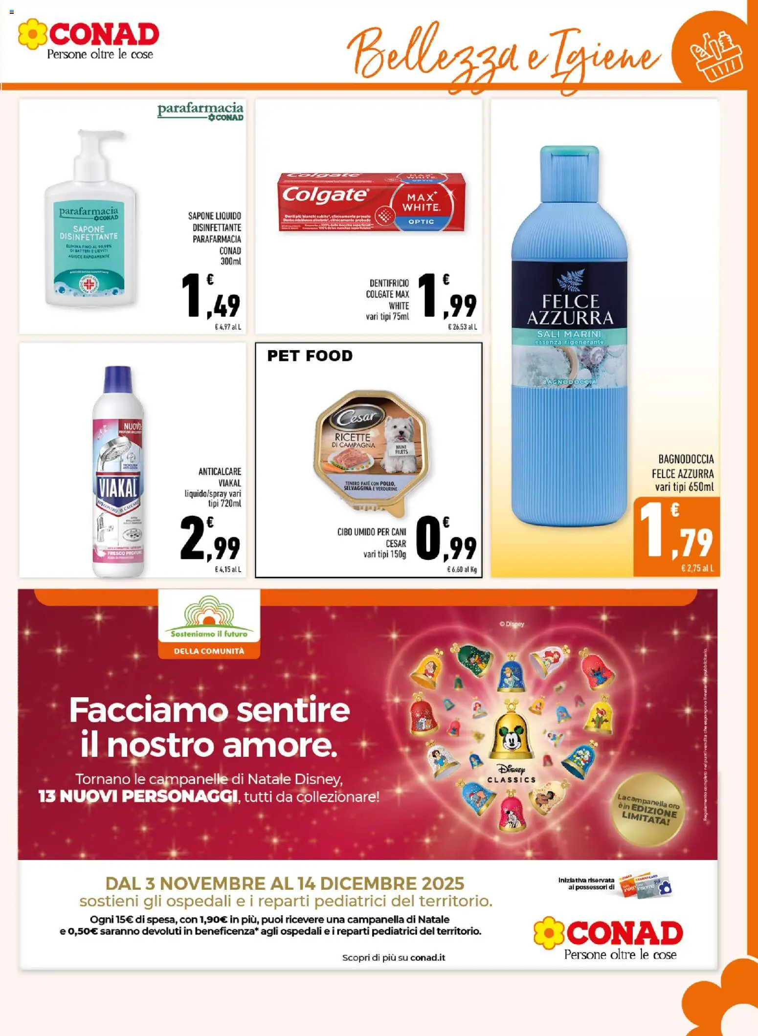 Volantino Conad del 05.11.2025 | Pagina: 13 | Prodotti: Paté, Pollo, Anticalcare, Profumo