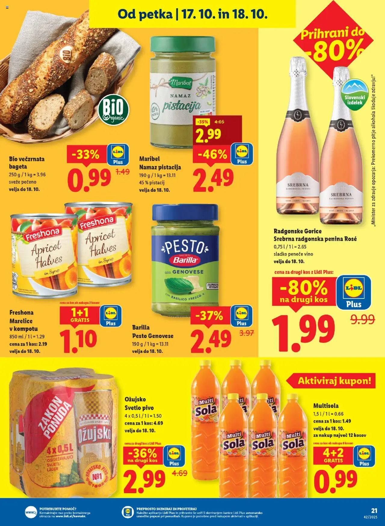 Novi Lidl katalog ponudbe – veljaven od 16.10.2025 | Stran: 29 | Izdelki: Marelice, Kos, Pesto, Vino