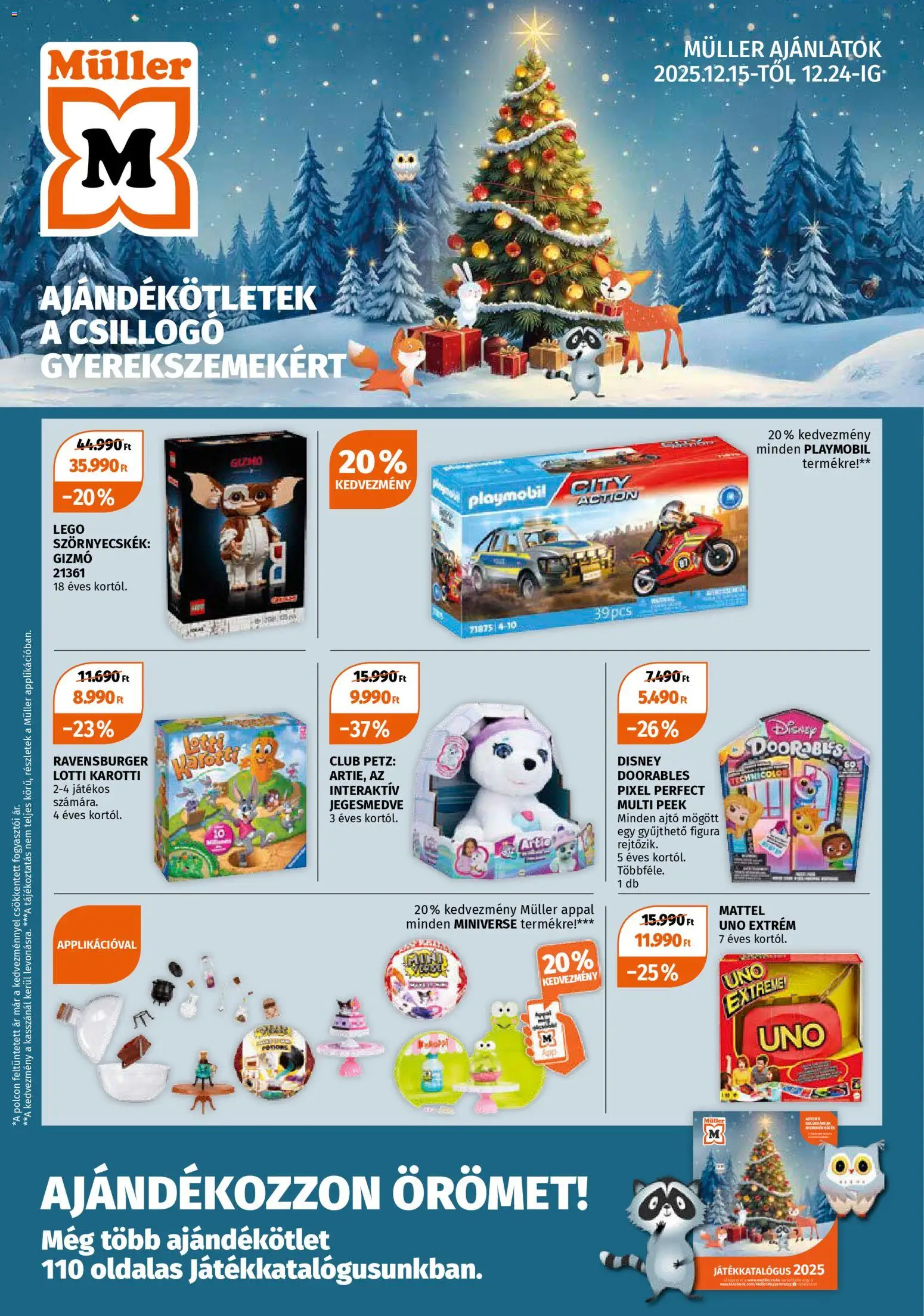 Müller akciós ujság - amely érvényes a következő dátumtól: 15.12.2025 | Oldal: 1