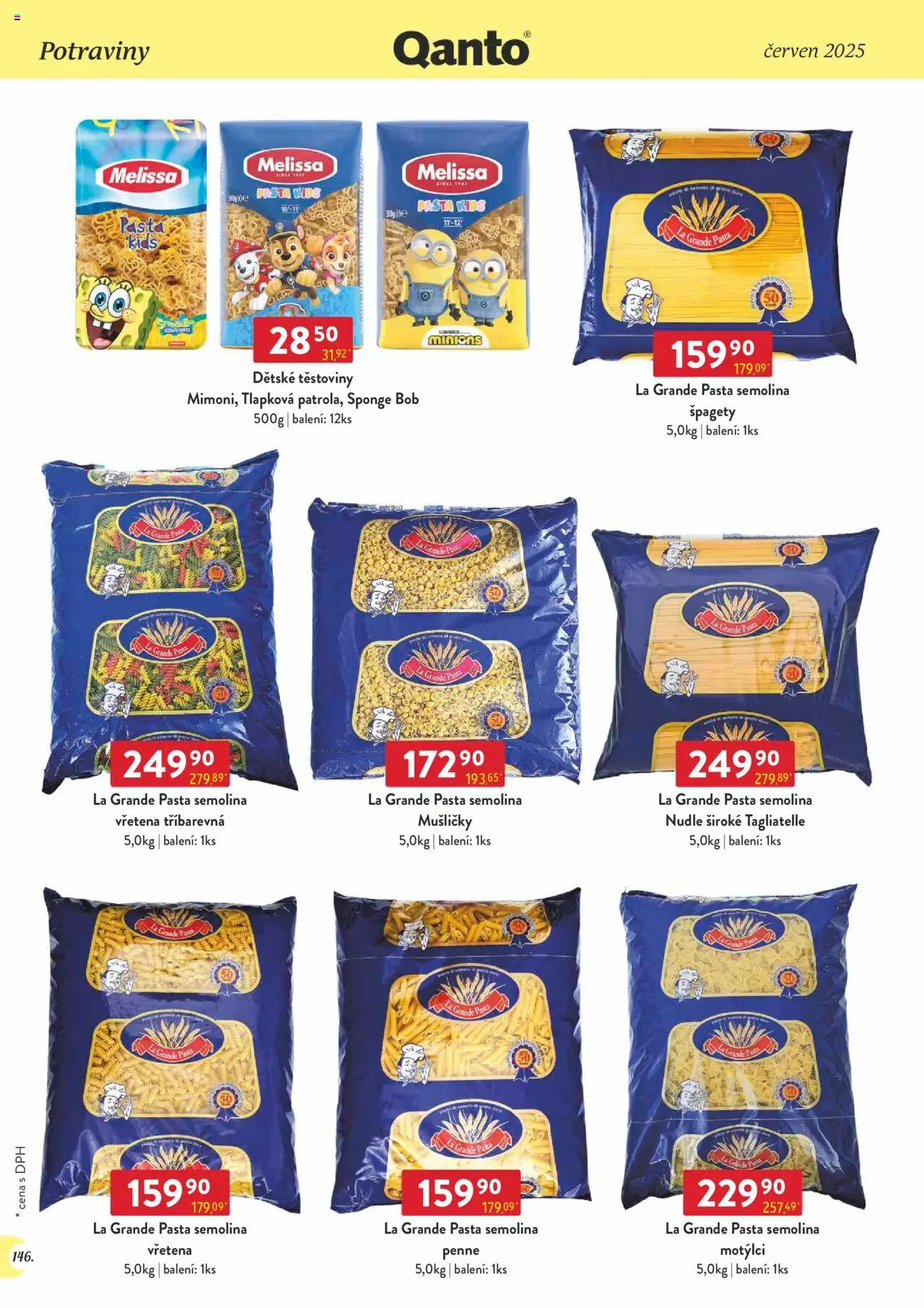 Astur & Qanto leták - Velkoobchod 06/2025 od 01.06.2025 | Strana: 146 | Produkty: Špagety, Potraviny, Nudle, Semolina