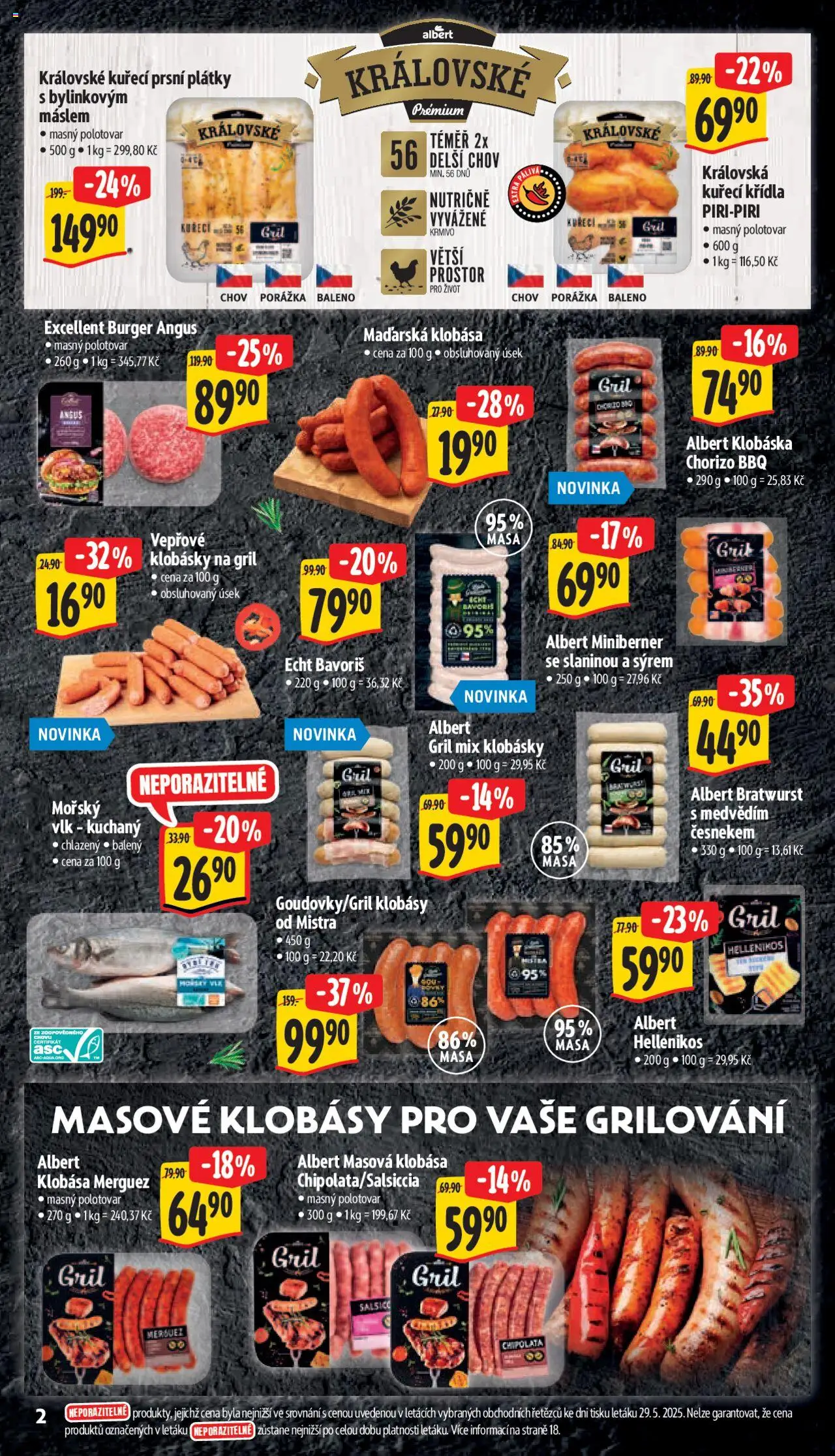 Albert leták - Supermarket od 04.06.2025 | Strana: 7 | Produkty: Grilování, Klobásy, Gril, Kuřecí Křídla