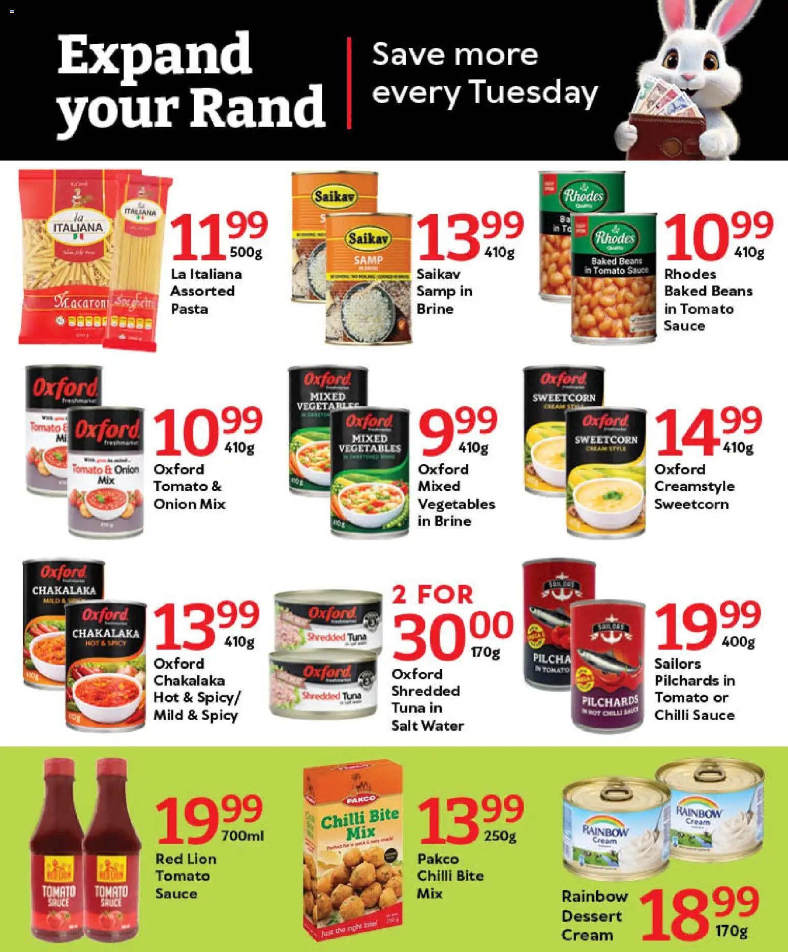 New Oxford Freshmarket catalogue – valid from 23.03.2026 | Page: 6 | Products: Baked beans, Tomato sauce, Vegetables, Salt