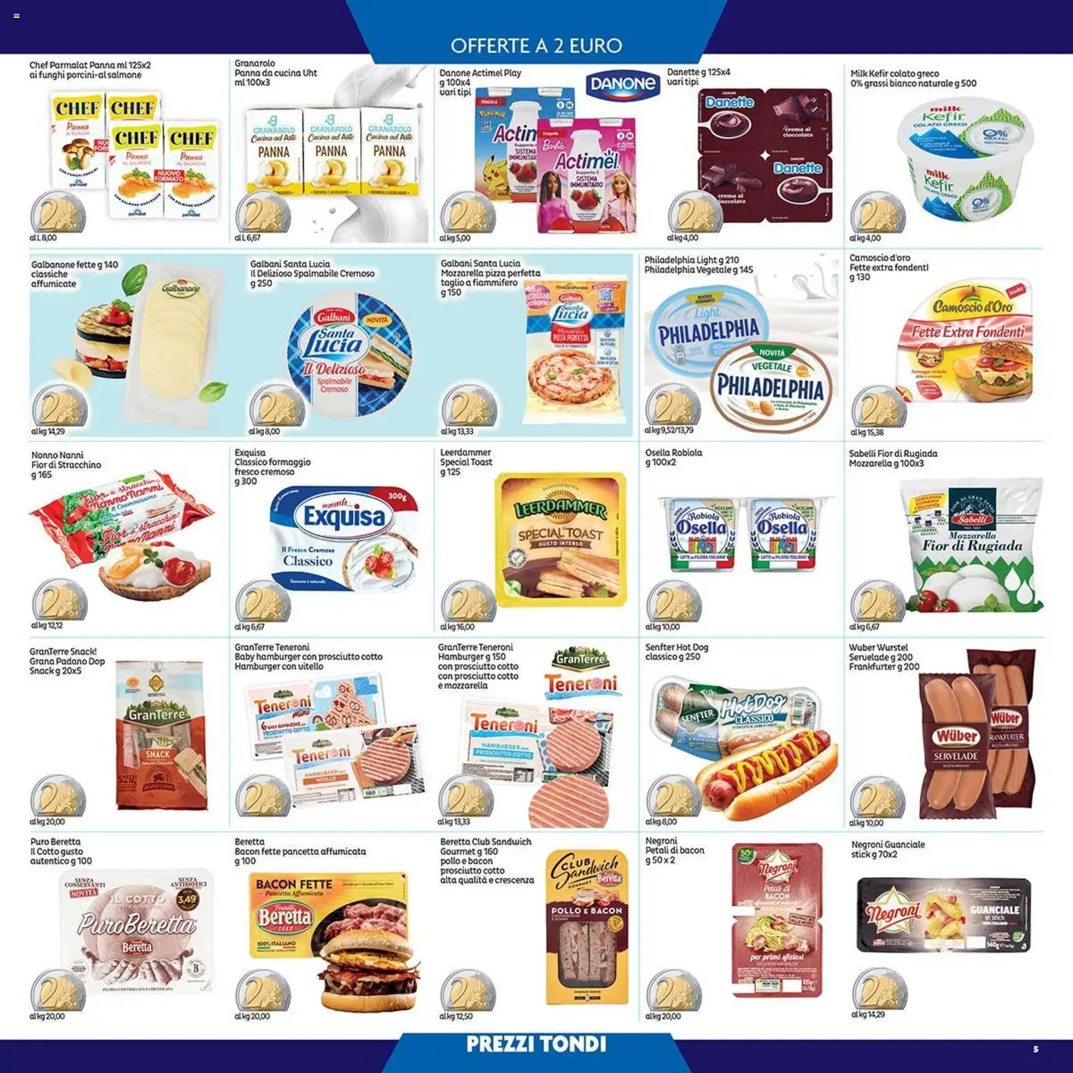Volantino Elite Supermercati del 23.01.2026 | Pagina: 5 | Prodotti: Pollo, Prosciutto, Funghi, Crescenza