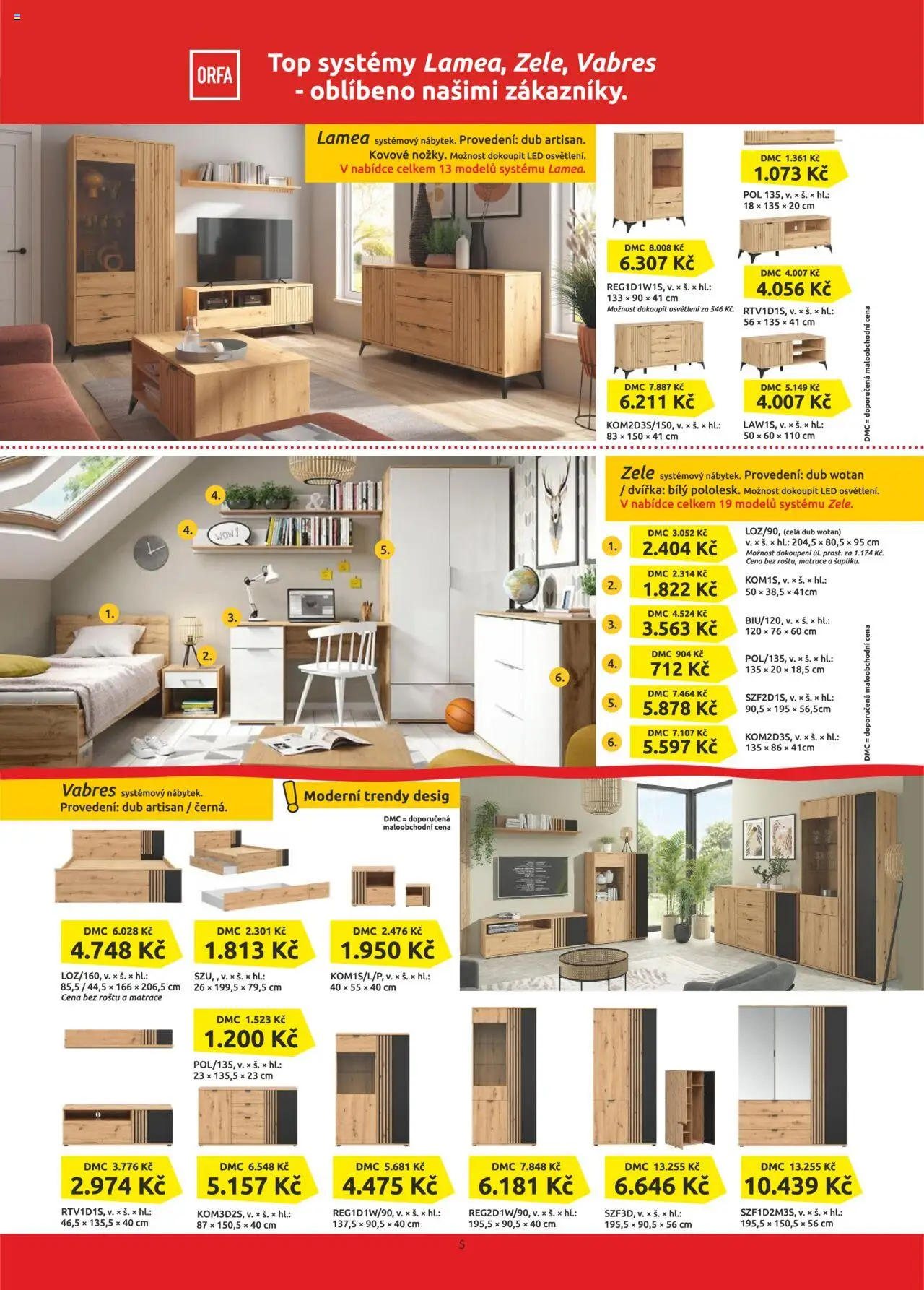 ORFA nábytek leták od 01.07.2025 | Strana: 5 | Produkty: Matrace, LED