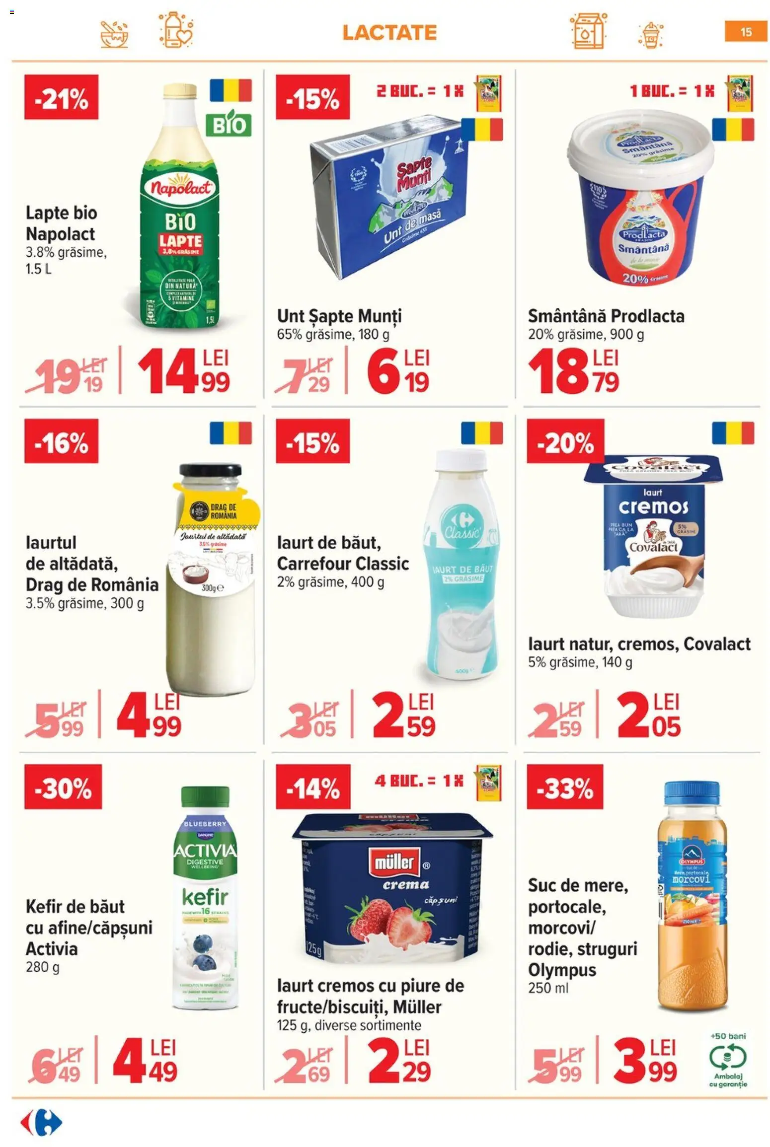 Noul catalog Carrefour – valabil de la 29.04.2026 | Pagină: 16 | Produse: Şerit ödül, Struguri, Masă, Lapte