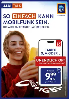 Aldi Süd Talk  ab 07.11.2025 gültig