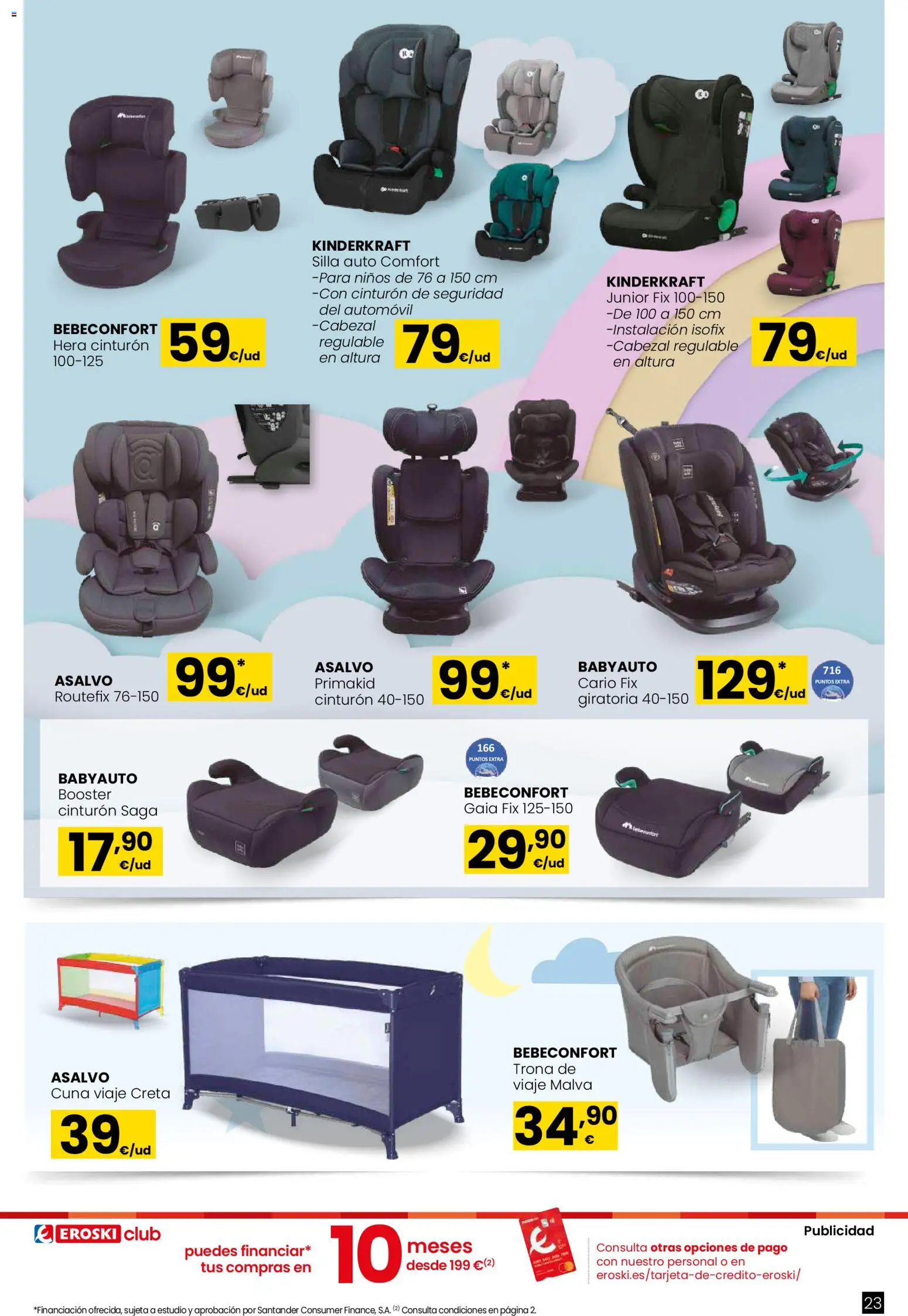 Eroski - Qué planazo │ válido desde el 26.03.2026 | Página: 23 | Productos: Cinturón, Silla, Cuna
