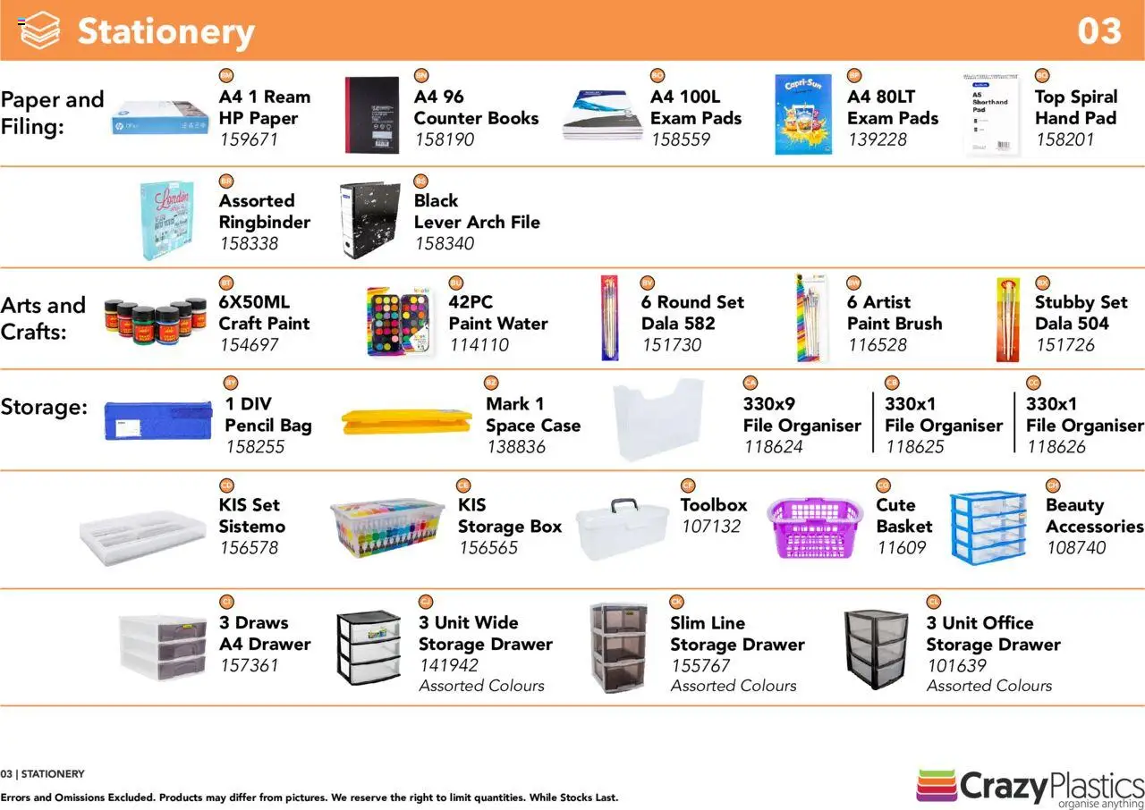 New Crazy Plastics catalogue – valid from 01.04.2024 | Page: 4 | Products: Arch, Paint, Pads, Water