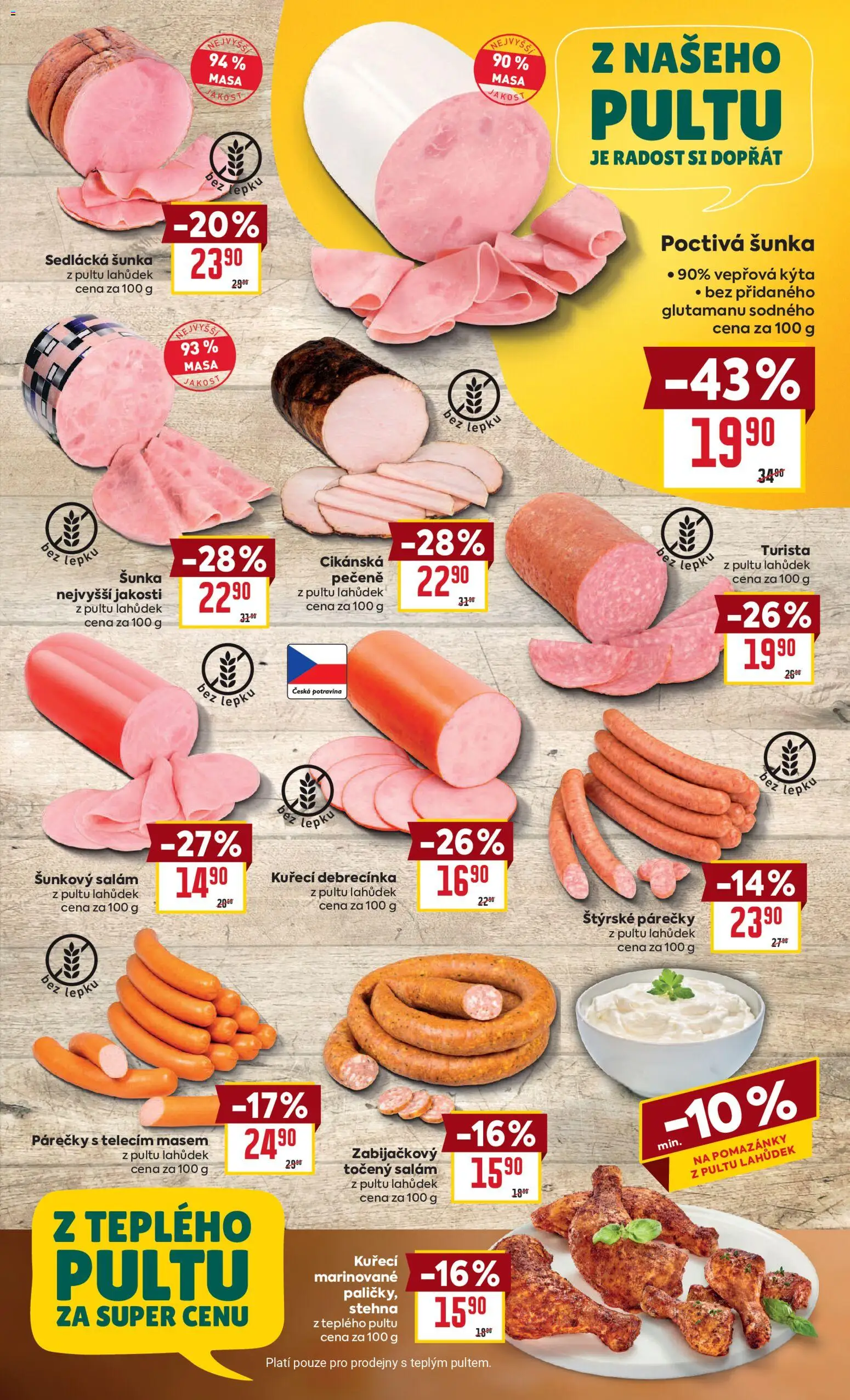 Billa Velký leták od 04.03.2026 | Strana: 9 | Produkty: Šunka, Kuřecí debrecínka, Šunkový salám, Kýta