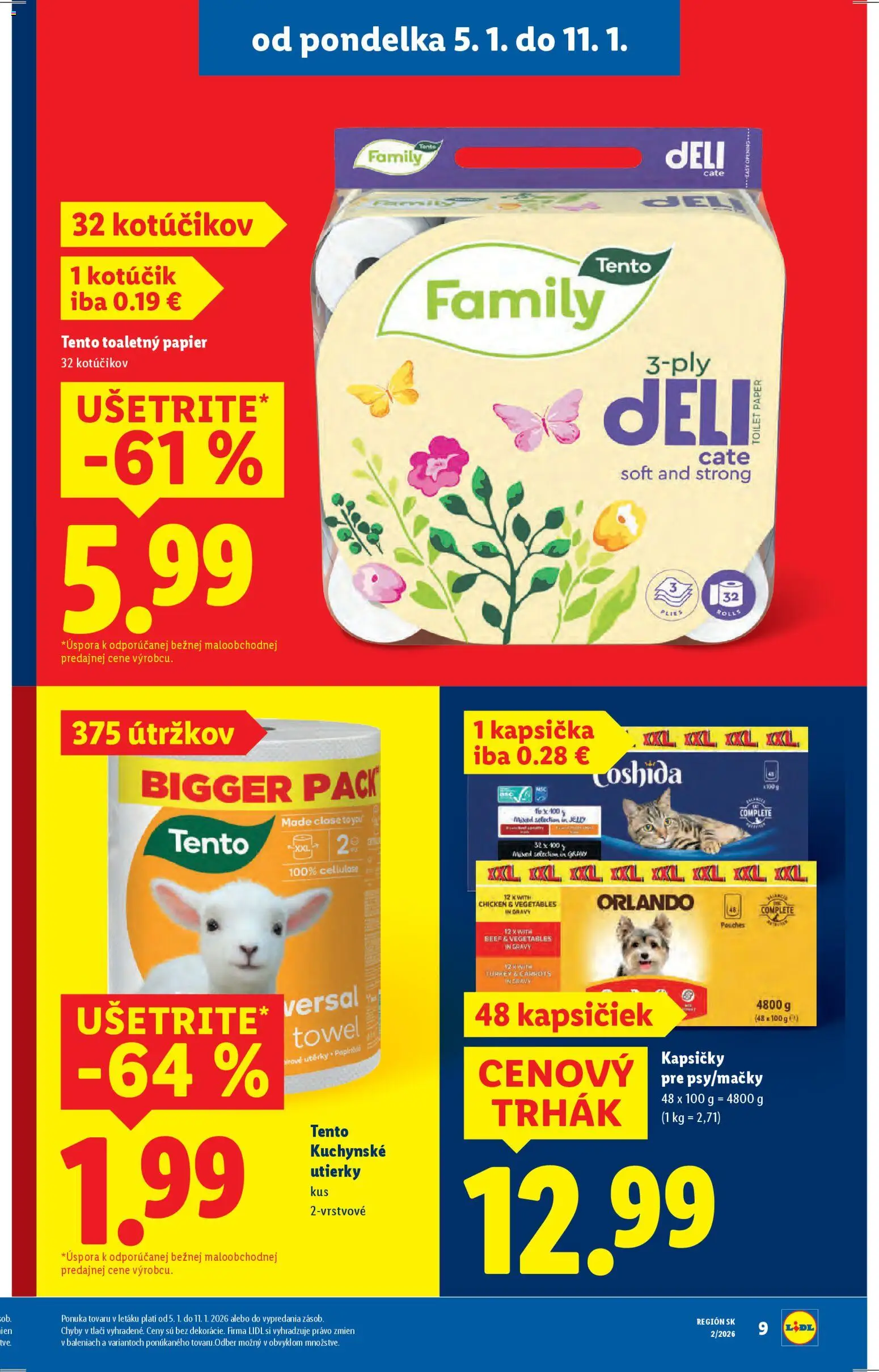 Nové Lidl akcie – leták je platný od 08.01.2026 | Strana: 43 | Produkty: Toaletný papier