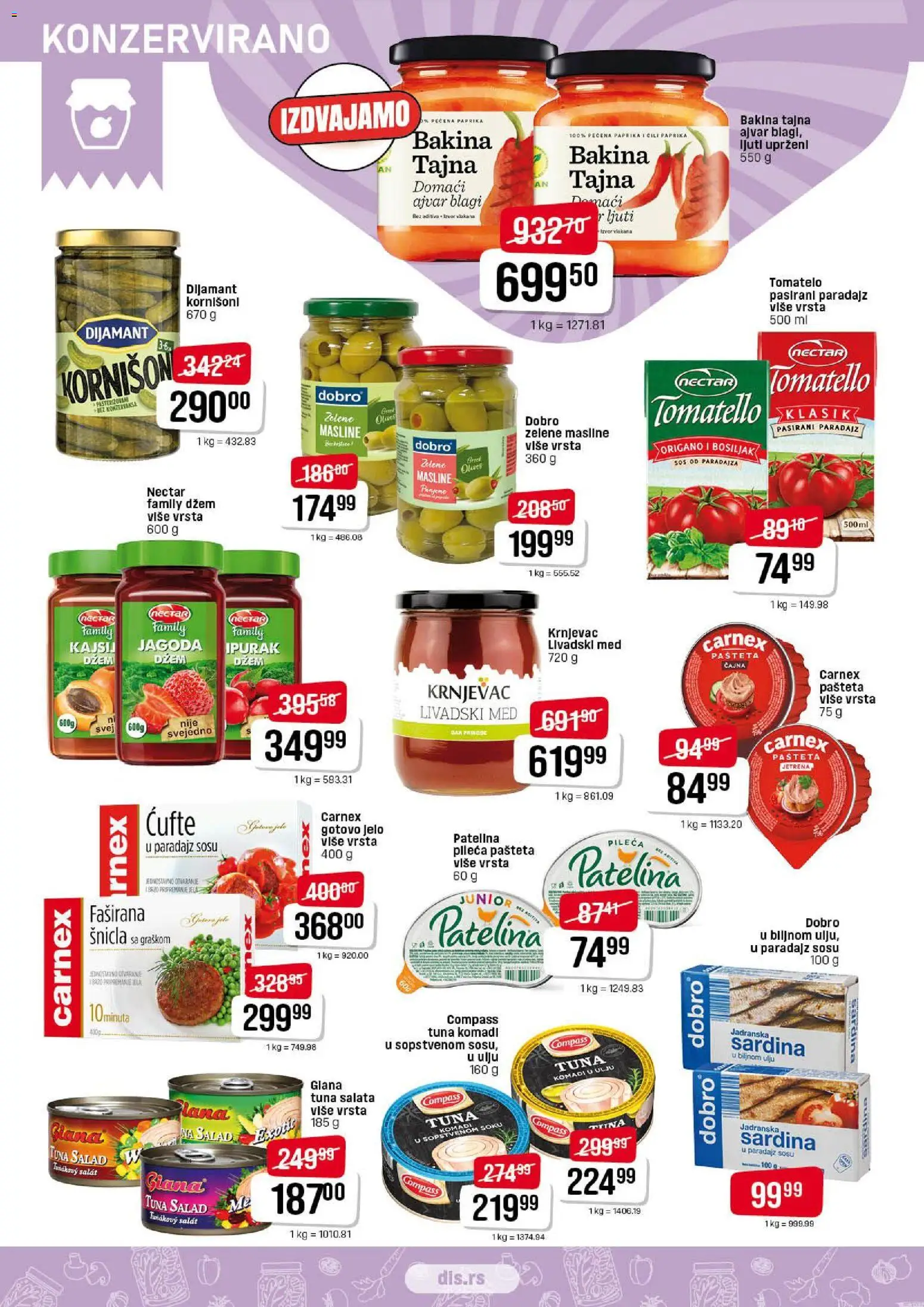 DIS katalog - važi od 23.10.2025 | Strana: 6 | Proizvode: Masline, Ajvar, Paprika, Sardina
