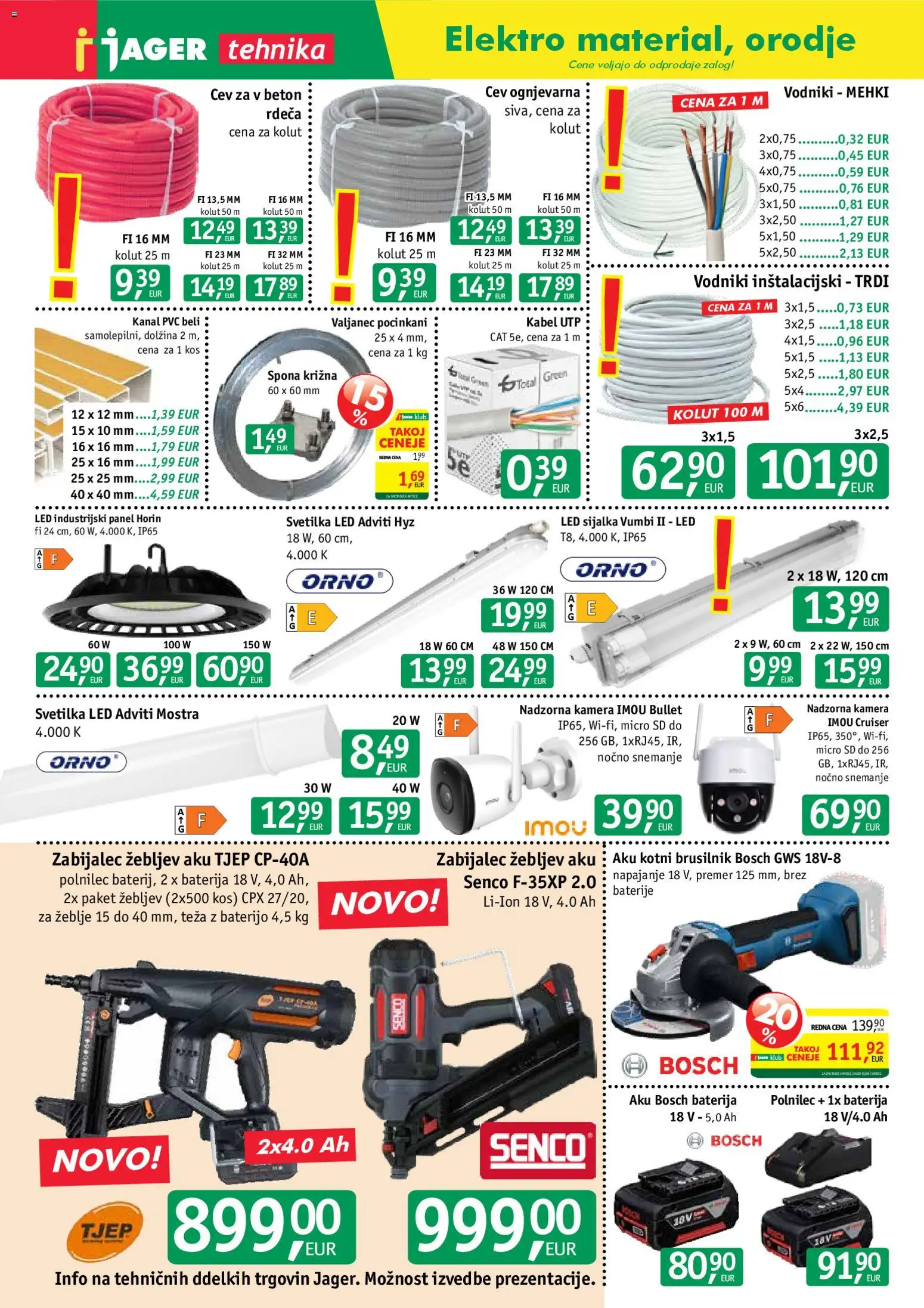 Novi Jager katalog ponudbe – veljaven od 19.11.2025 | Stran: 2 | Izdelki: Baterija, Kamera, Teza, Orodje