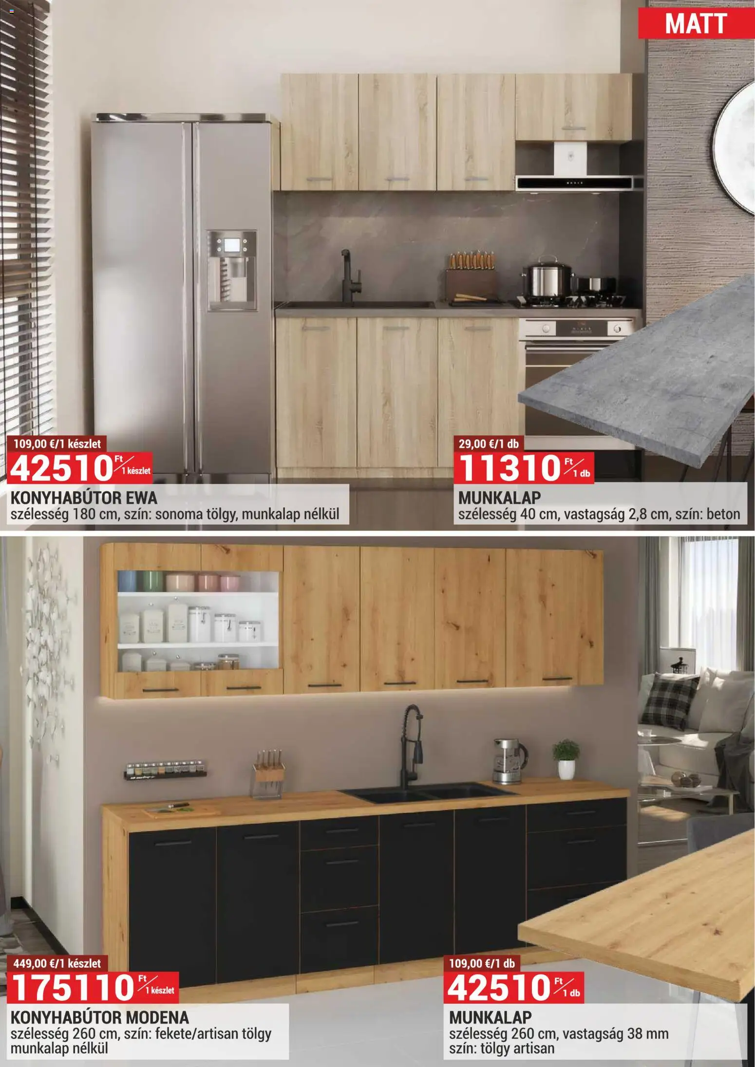 Merkury Market akciós ujság - amely érvényes a következő dátumtól: 01.03.2026 | Oldal: 24 | Termékek: Beton, Konyhabútor