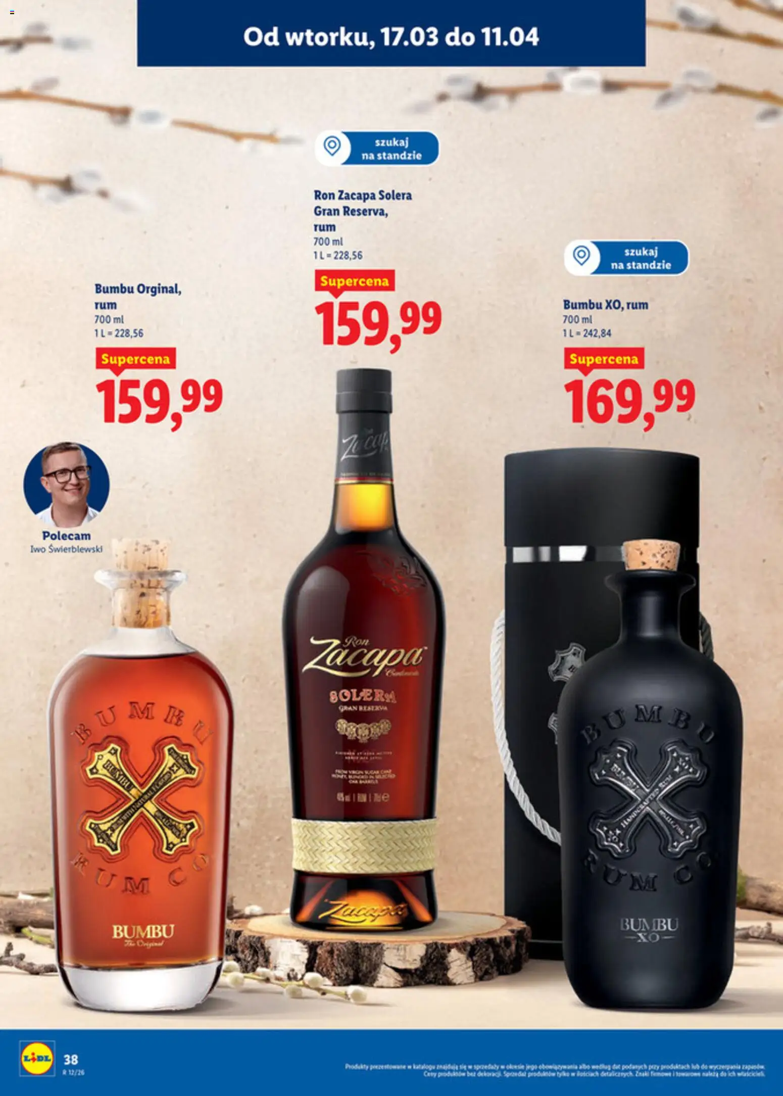 Lidl Katalog alkoholi mocnych i win od 17.03.2026 | Strona: 39 | Produkty: Rum, Zacapa