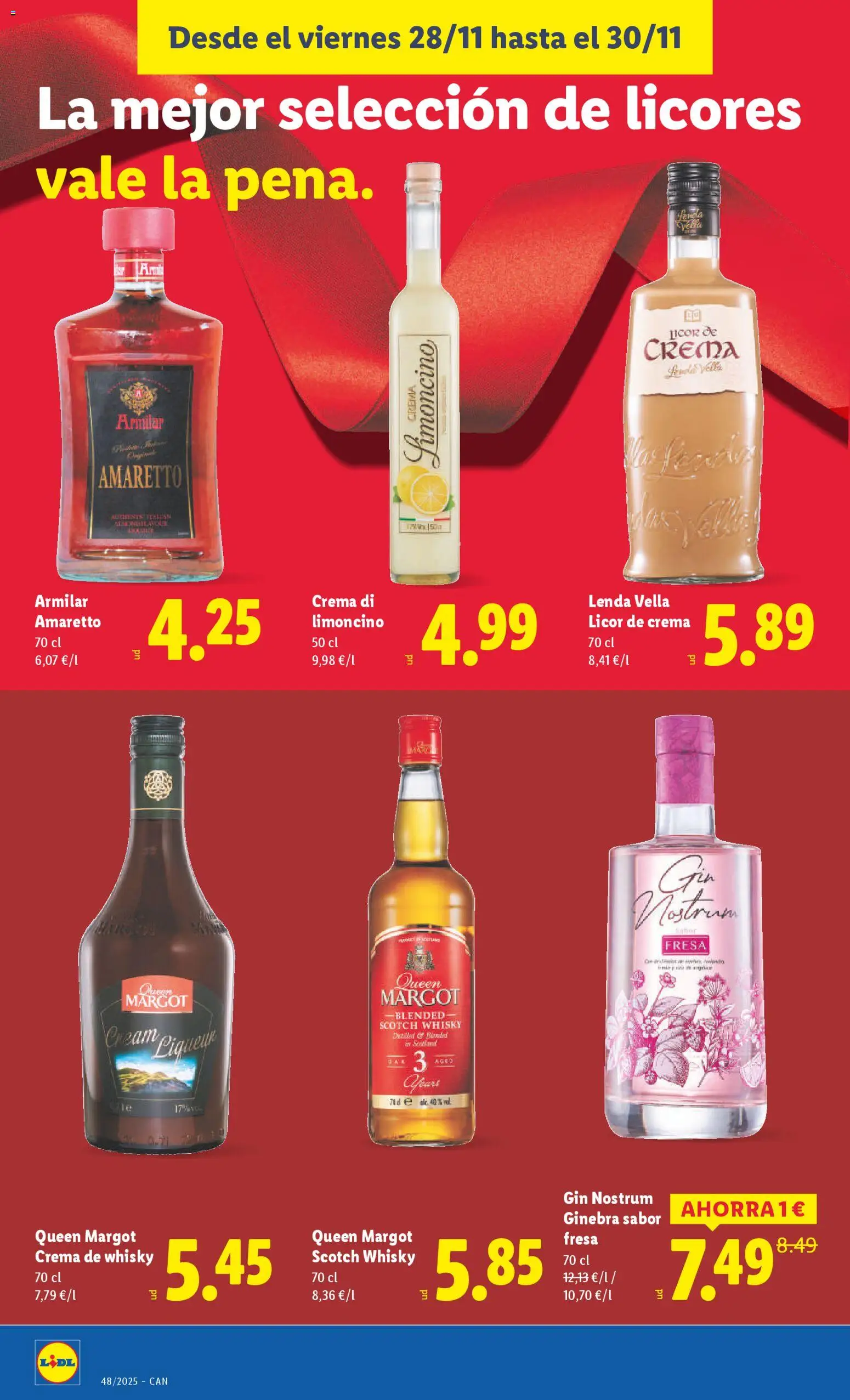 Lidl - Canarias  │ válido desde el 24.11.2025 | Página: 38 | Productos: Licor, Ginebra, Crema, Whisky