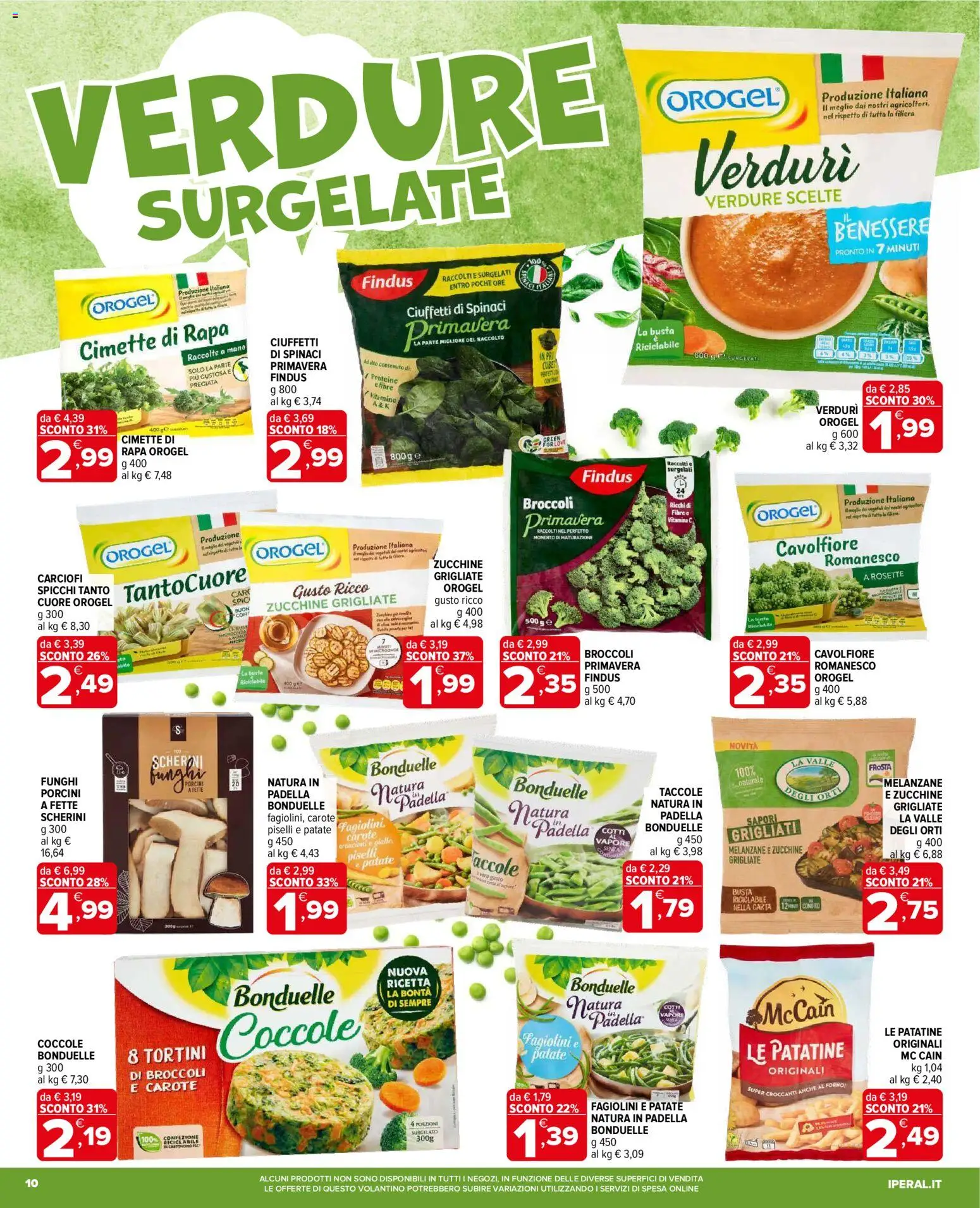 Volantino Iperal del 12.11.2025 | Pagina: 10 | Prodotti: Patatine, Carote, Cavolfiore, Fagiolini