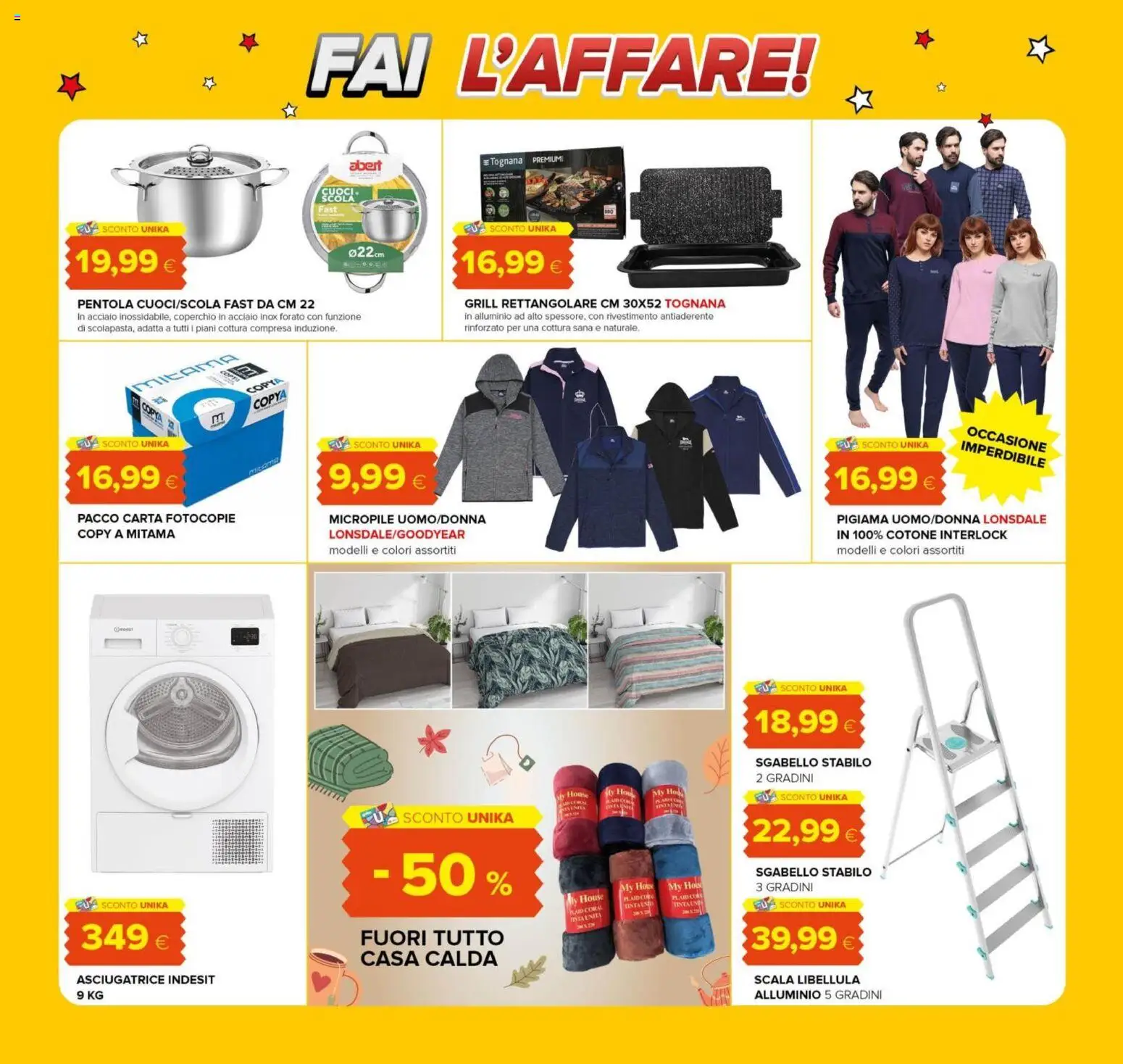 Volantino Oasi del 06.11.2025 | Pagina: 22 | Prodotti: Plaid, Pigiama, Sgabello, Scala