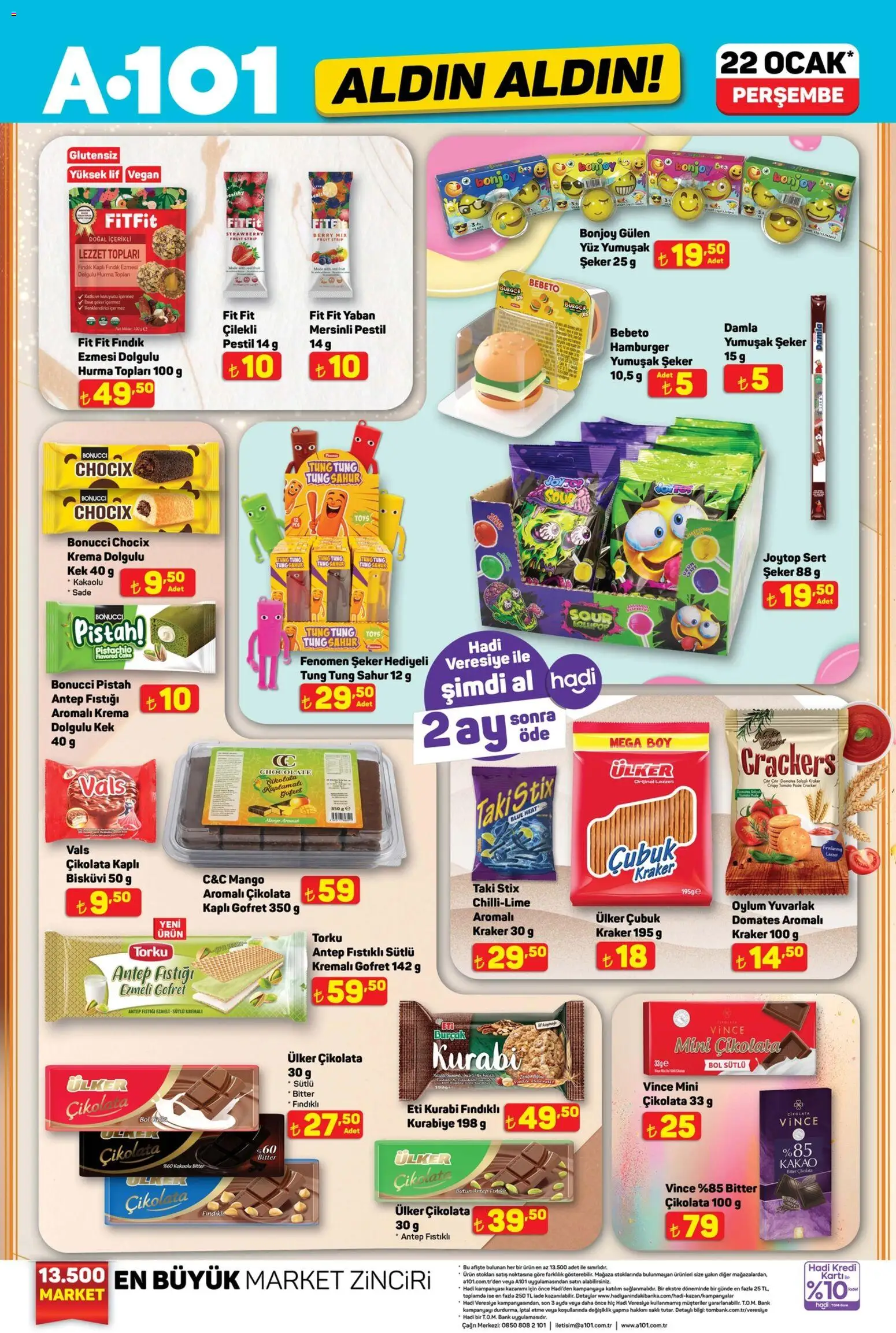 A101 Katalog Aldın Aldın - 22.01.2026 tarihinden itibaren geçerlidir | Sayfa: 3 | Ürünler: Gofret, Fındık, Krema, Hurma
