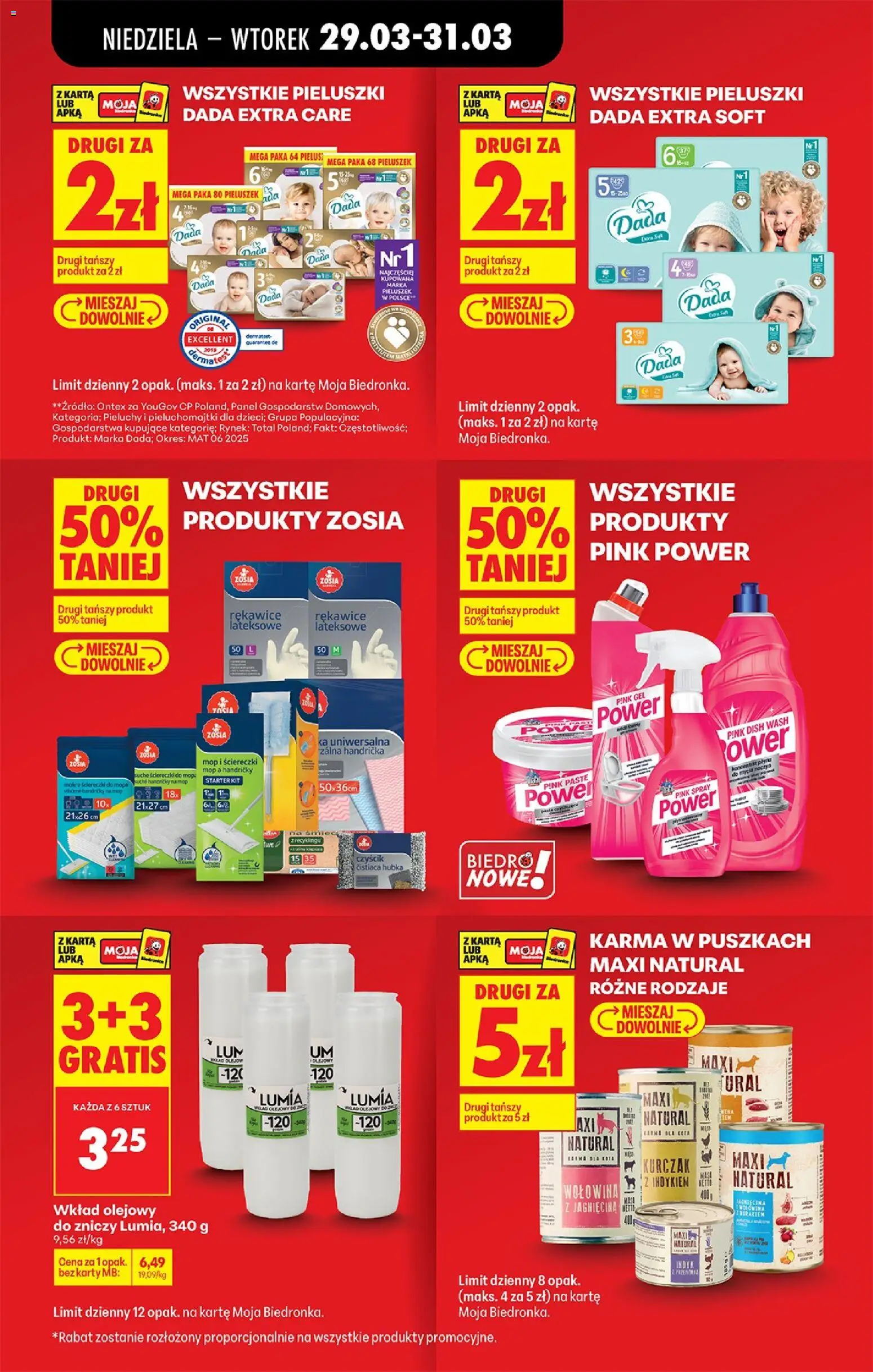 Biedronka gazetka od niedzieli od 29.03.2026 | Strona: 21 | Produkty: Karta, Kurczak, Starter, Pieluchomajtki