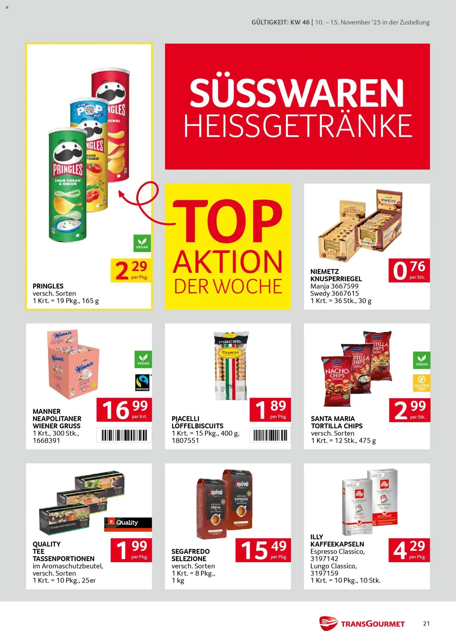Transgourmet Zustellaktion gültig ab 10.11.2025 | Seite: 21 | Produkte: Chips, Chili