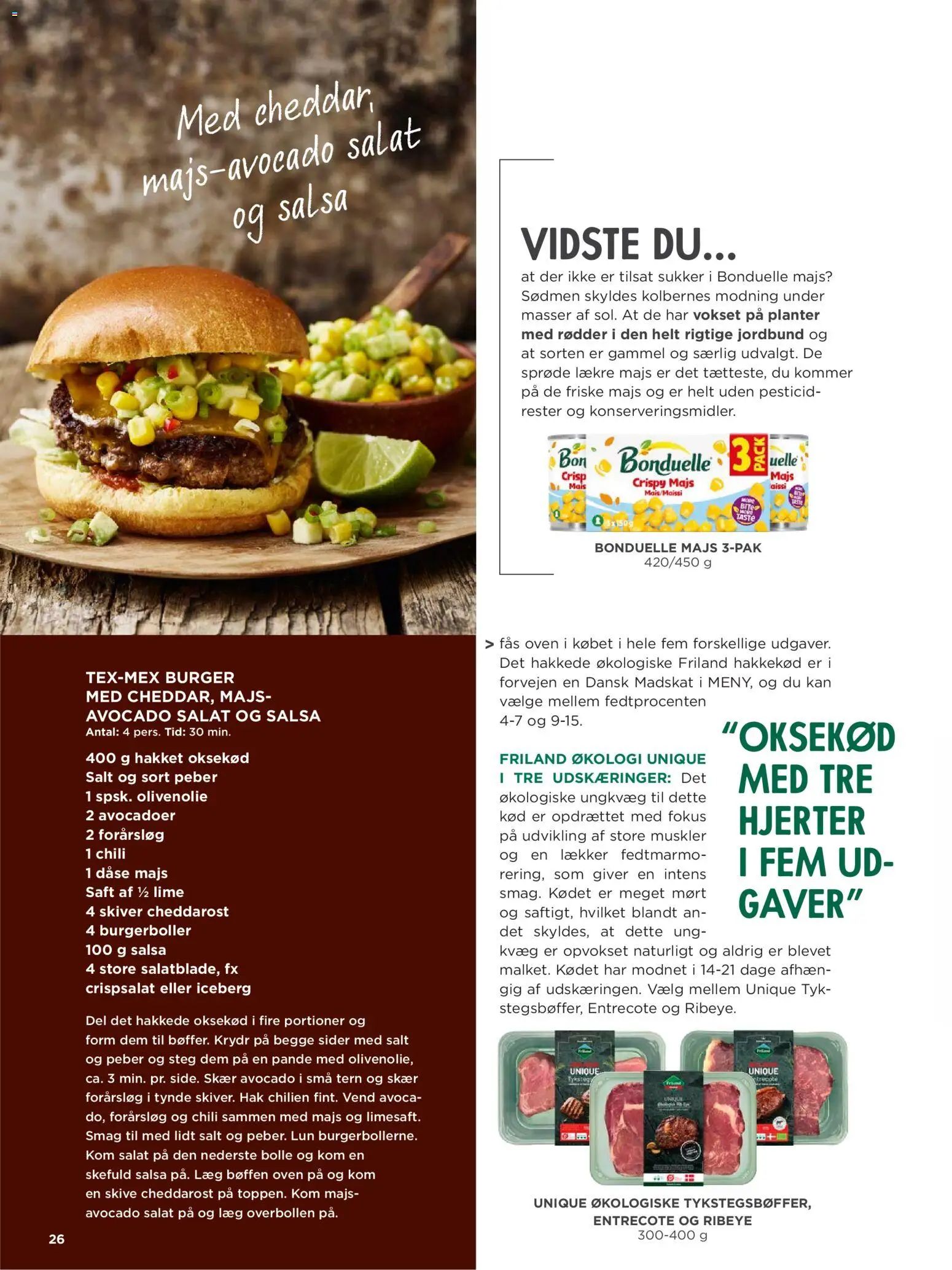 Meny tilbudsavis – gyldig fra 01.02.2026 | Side: 26 | Produkter: Oksekød, Salat, Peber, Olivenolie