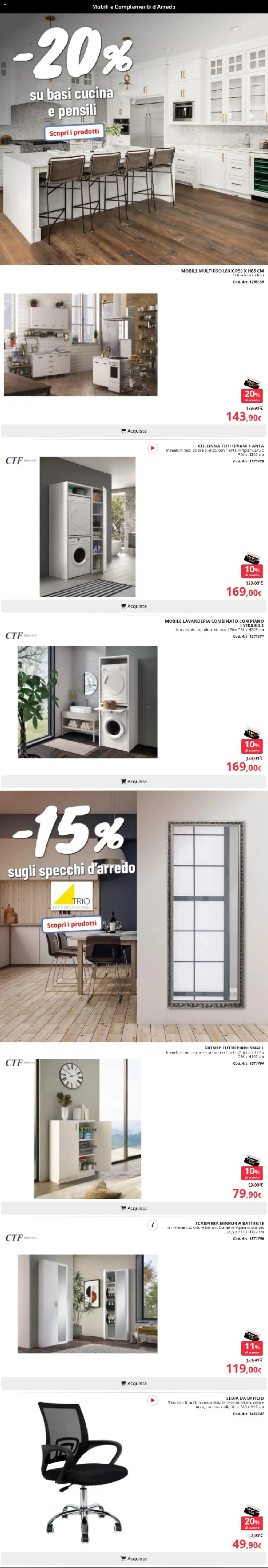 Volantino Brico io del 09.10.2025 | Pagina: 12 | Prodotti: Mobile, Mele, Scarpiera, Sedia