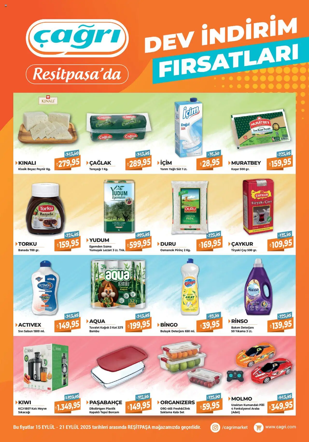 Çağrı Market Reşitpaşa Özel Katalog - 15.09.2025 tarihinden itibaren geçerlidir | Sayfa: 1 | Ürünler: Tuvalet, Sabun, Tereyağı, Tuvalet kağıdı