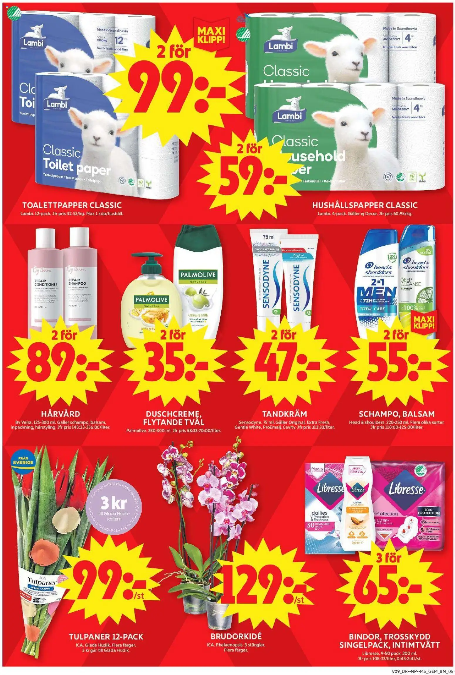 ICA Maxi reklamblad aktuell från 23.02.2026 | Sida: 6 | Produkter: Gem, Tandkräm, Hushållspapper, Galler