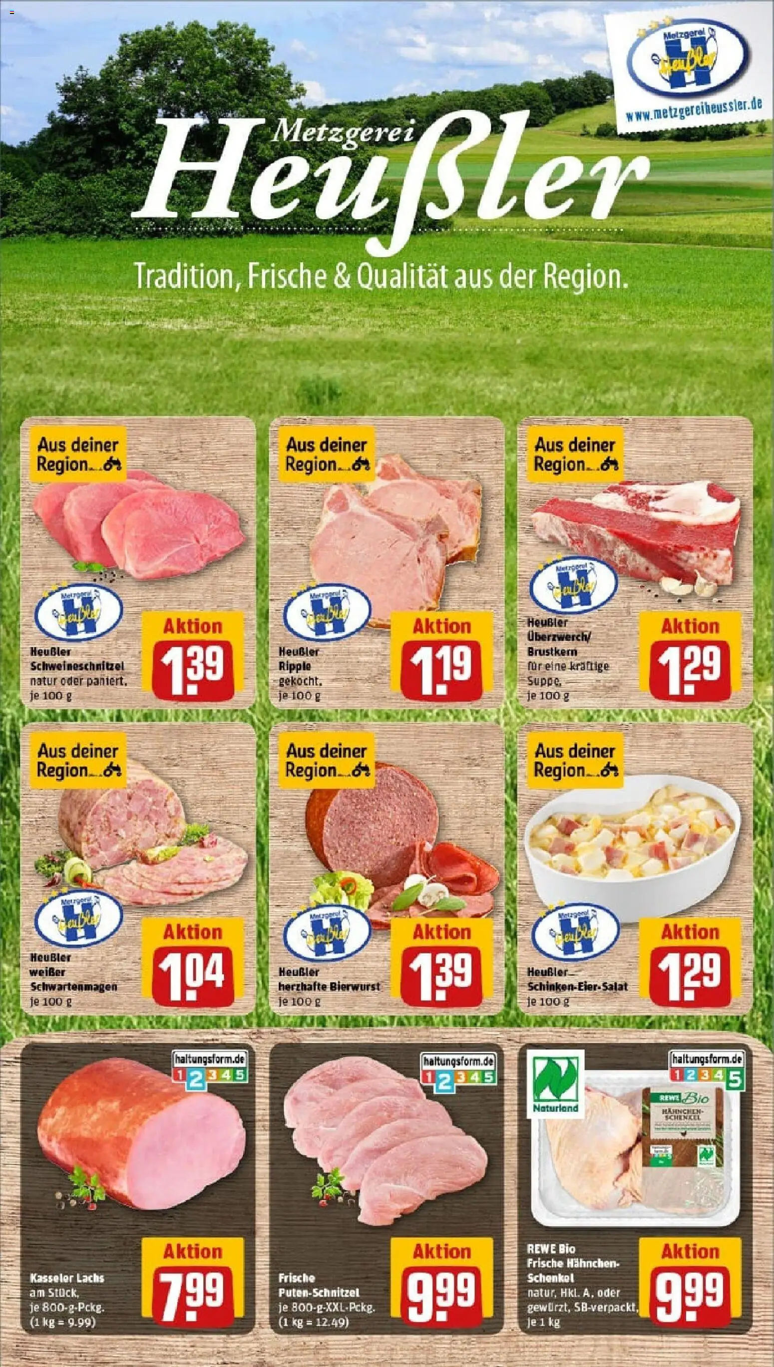 Rewe prospekt Dornstadt	 – gültig ab 26.10.2025 | Seite: 10 | Produkte: Hahnchen, Schnitzel, Lachs, Putenschnitzel