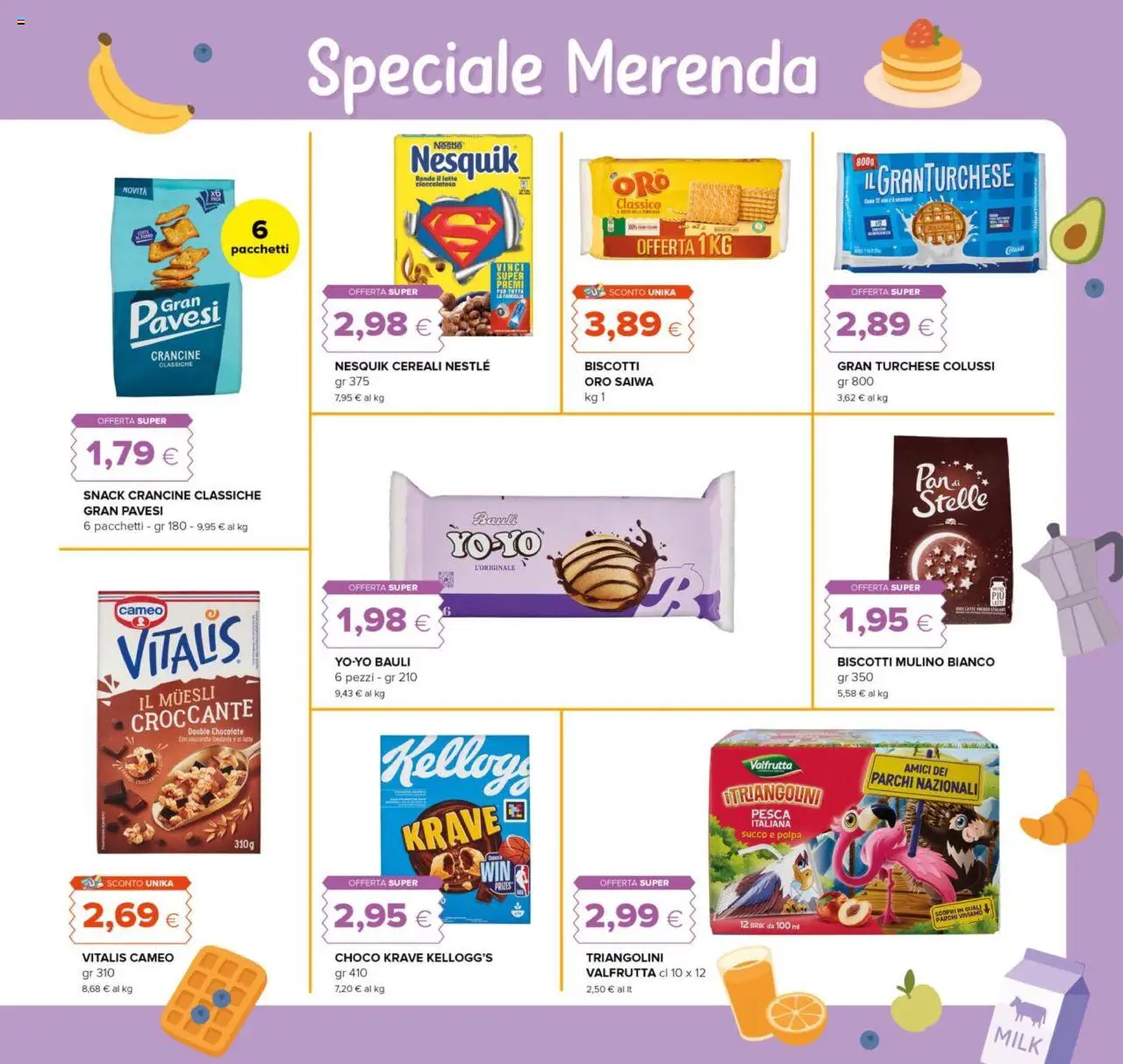 Volantino Oasi del 21.08.2025 | Pagina: 9 | Prodotti: Muesli, Succo, Biscotti, Pesca