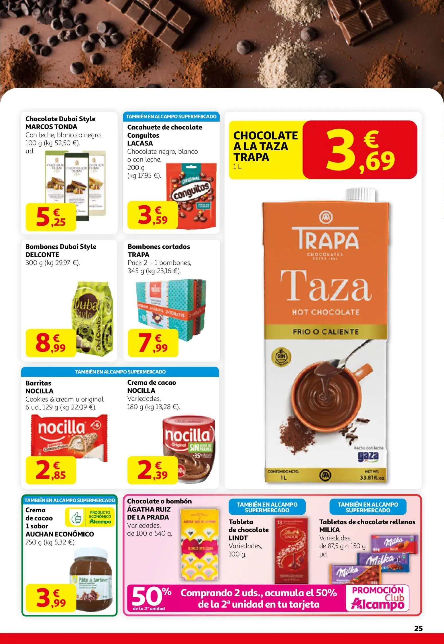 Alcampo -  HG Madrid Unificado │ válido desde el 12.02.2026 | Página: 25 | Productos: Chocolate, Κεραία, Tableta, Φρυγανιές σικάλεως