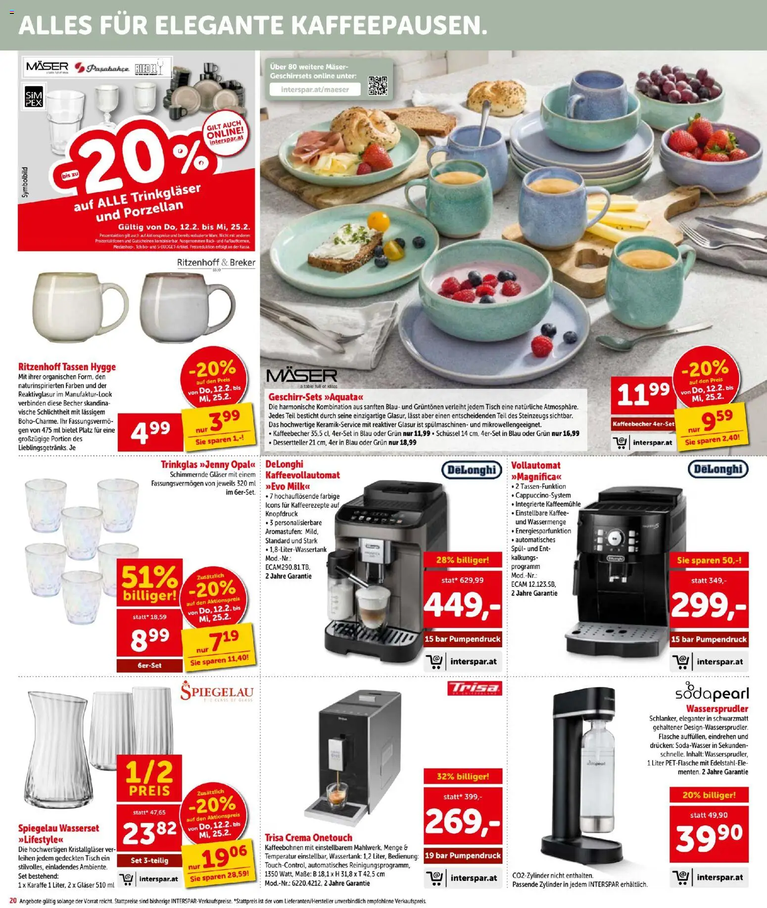 Interspar Flugblatt gültig ab 12.02.2026 | Seite: 20 | Produkte: Tisch, Kaffee