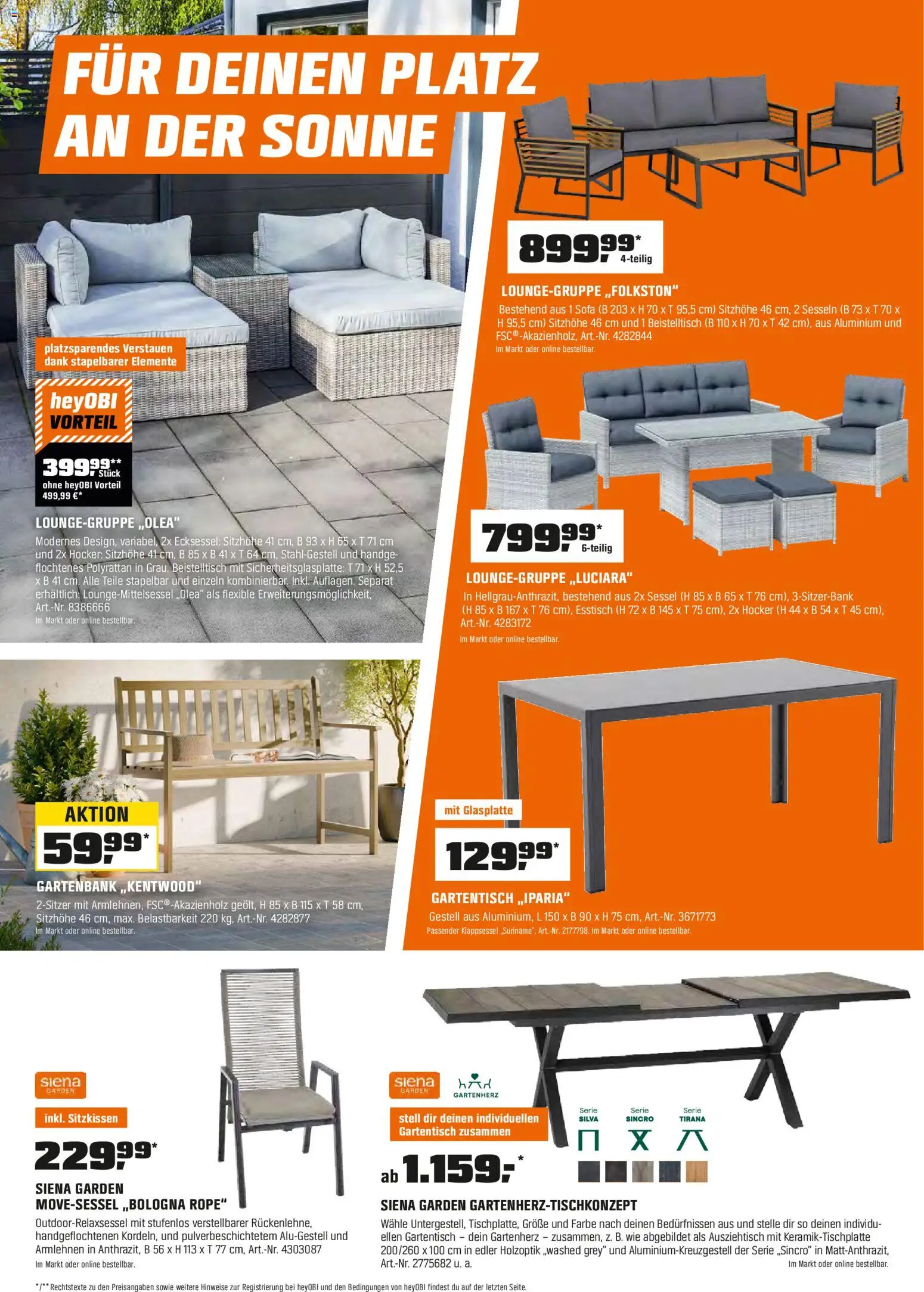 OBI Flugblatt gültig ab 26.03.2026 | Seite: 4 | Produkte: Sofa, Sessel