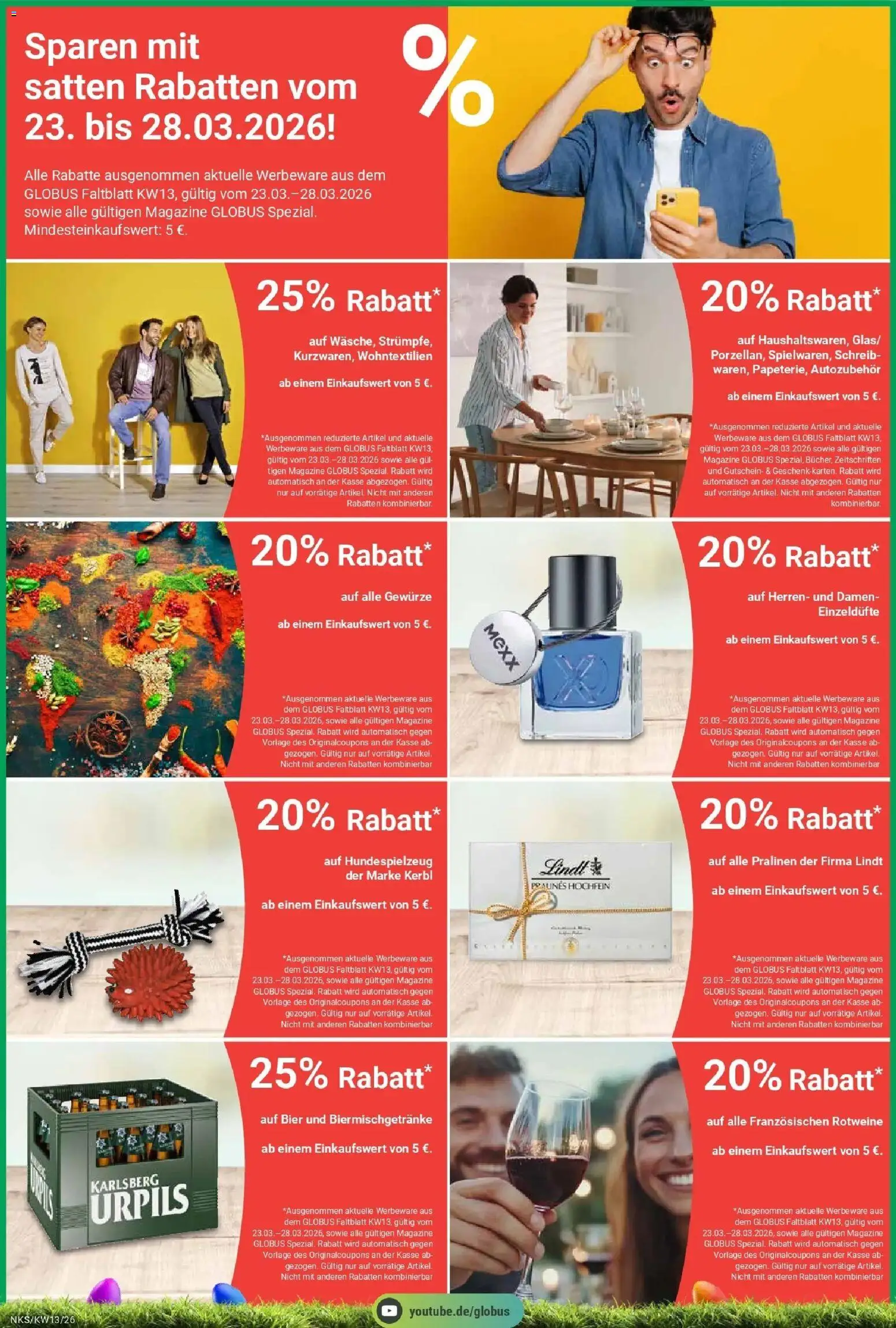 Globus prospekt Neunkirchen	 – gültig ab 23.03.2026 | Seite: 3 | Produkte: Bier, Gewürze, Lindt