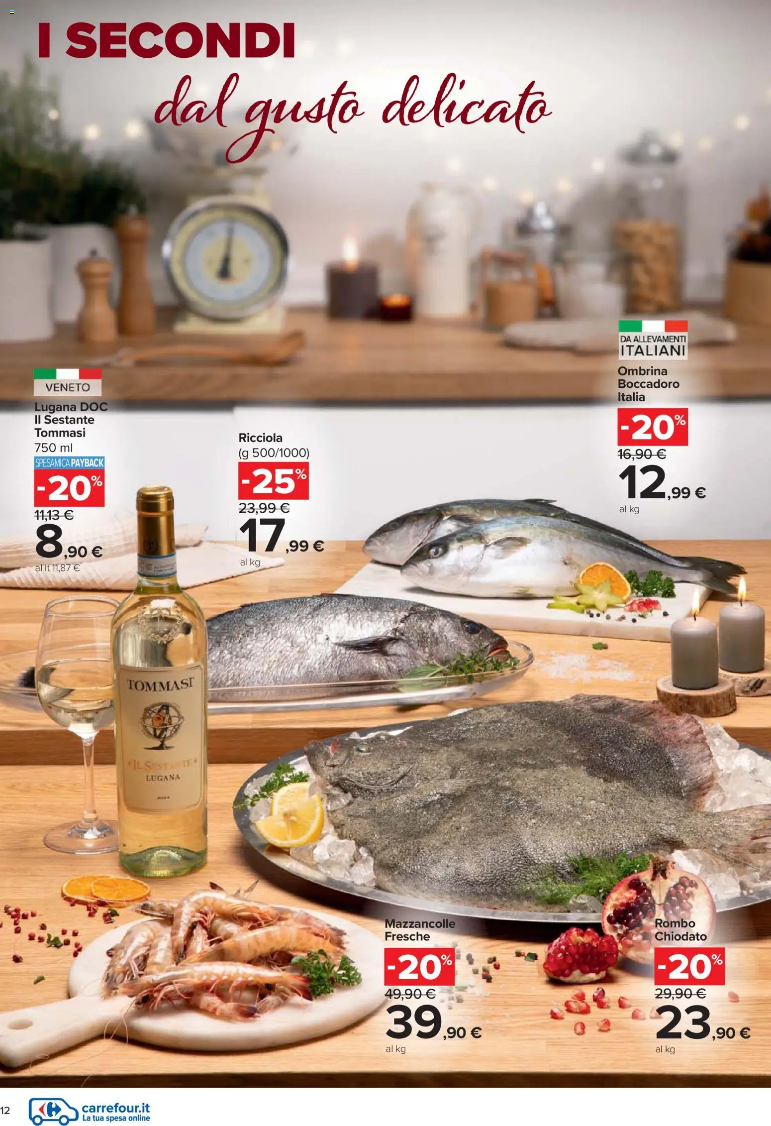 Volantino Carrefour del 27.11.2025 | Pagina: 12 | Prodotti: Mazzancolle
