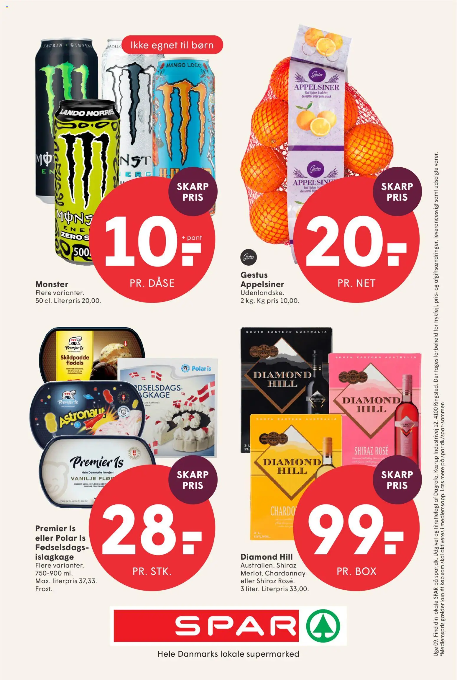 Spar tilbudsavis – gyldig fra 20.02.2026 | Side: 20 | Produkter: Appelsiner, Flødeis, Vanilje, Søm