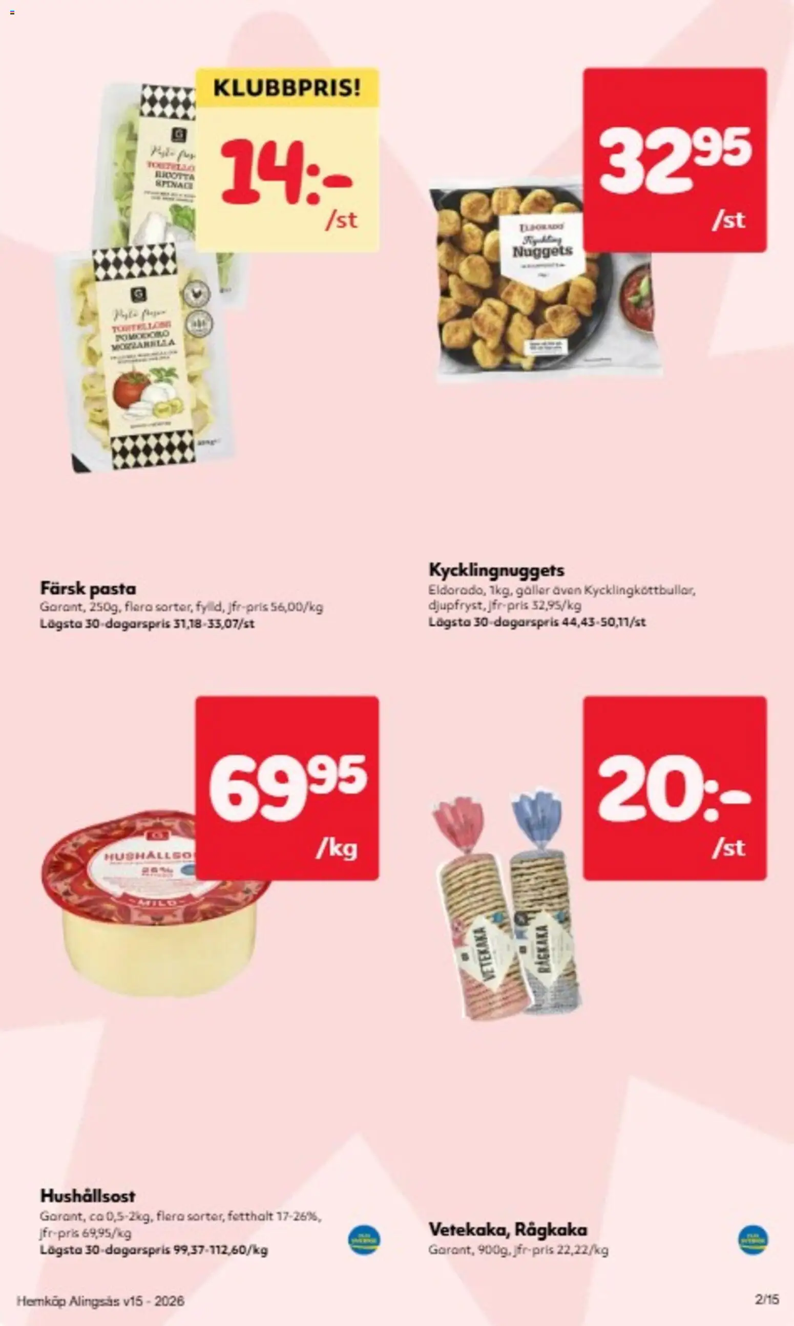 Hemköp reklamblad aktuell från 06.04.2026 | Sida: 3 | Produkter: Galler, Hushållsost, Pasta