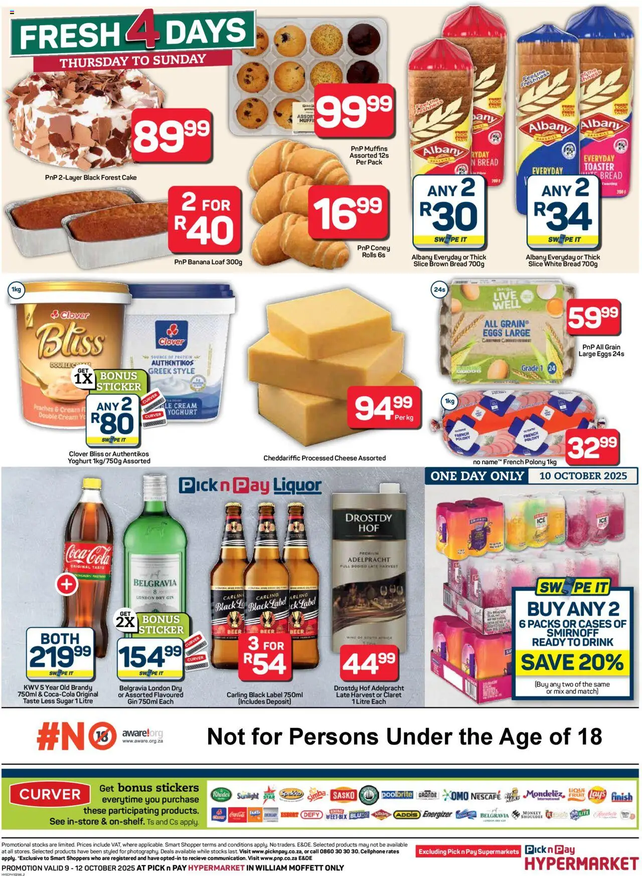 New Pick n Pay catalogue – valid from 09.10.2025 | Page: 2 | Products: Cake, Brandy, Eggs, Polony