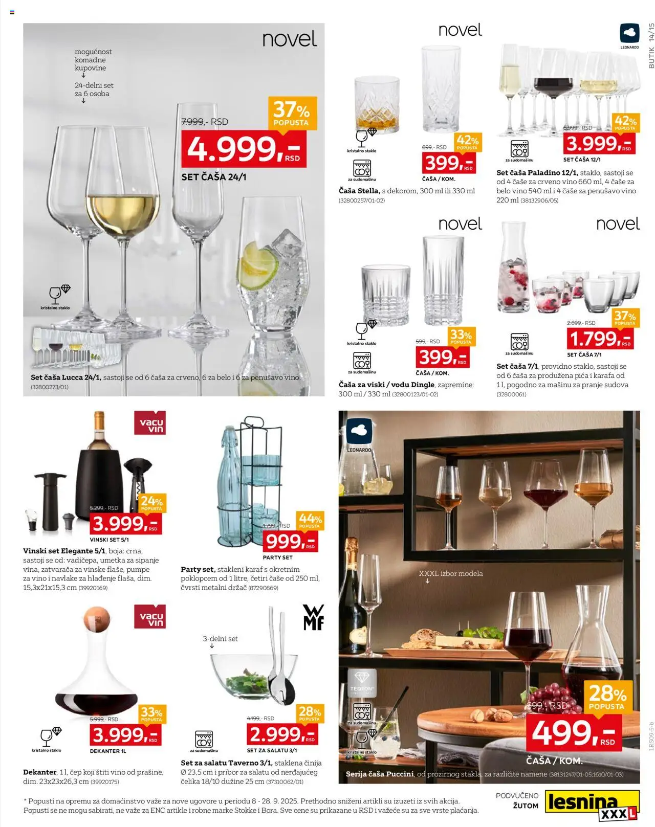 Lesnina XXXL katalog - važi od 08.09.2025 | Strana: 14 | Proizvode: Viski, Belo vino, Pica, Vino